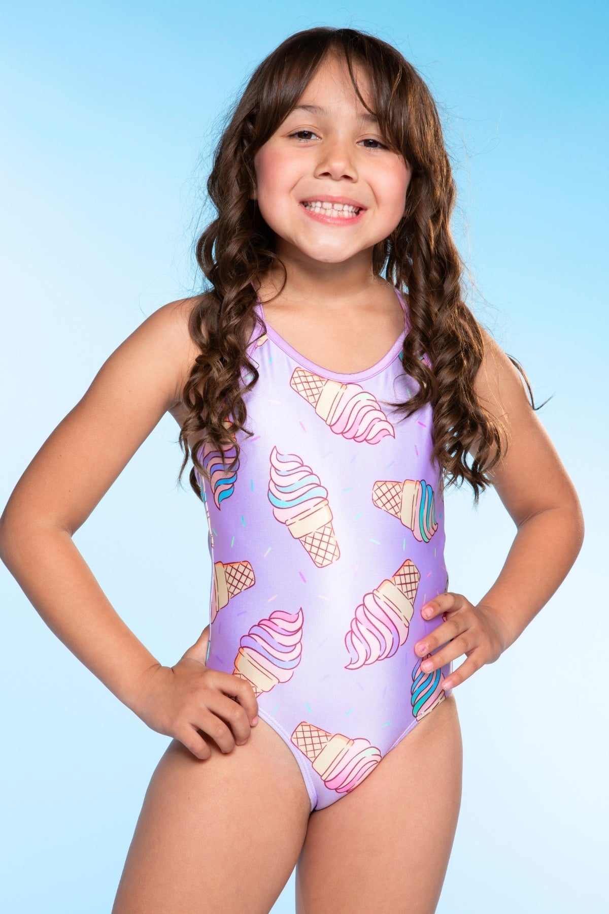 Strappy One Piece Swimsuit - Pink Bleach Tie Dye