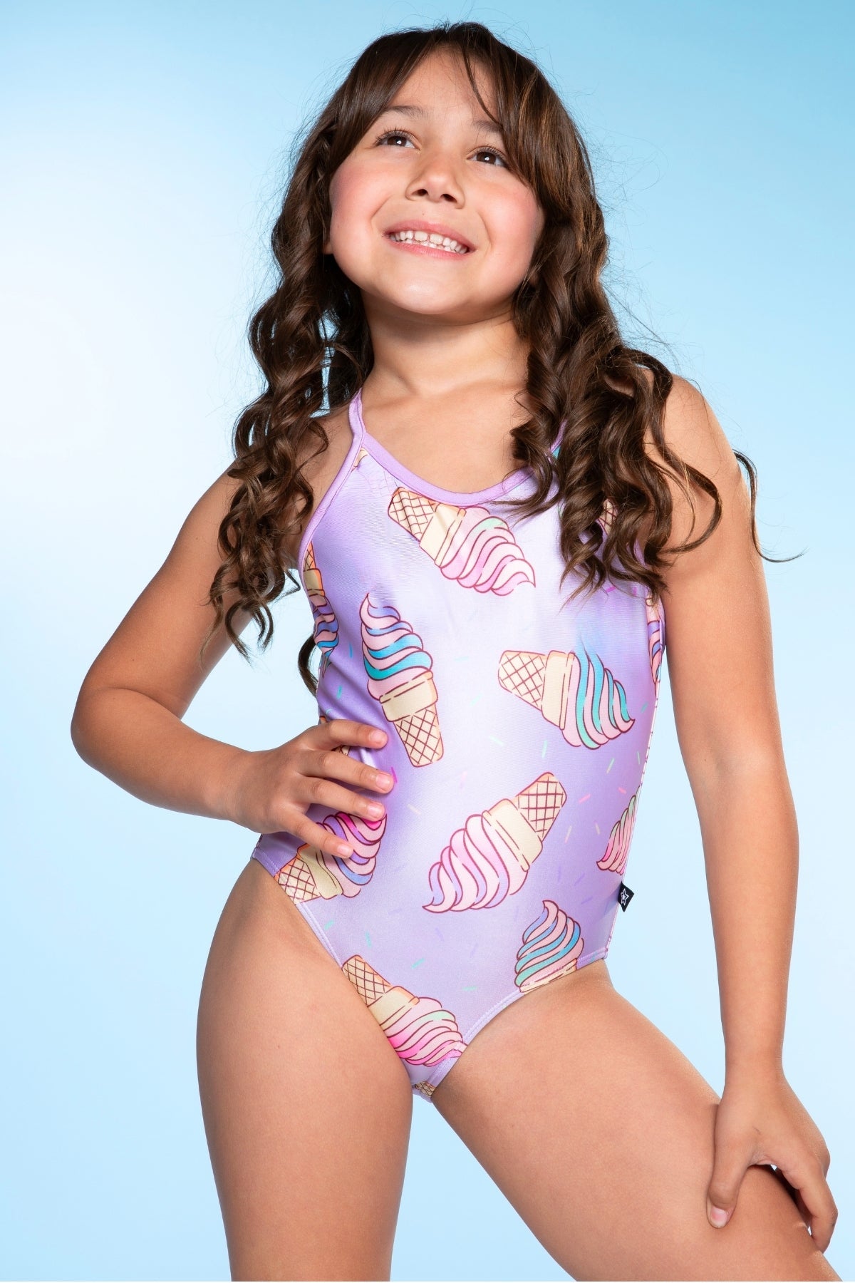 Strappy One Piece Swimsuit - Pink Bleach Tie Dye