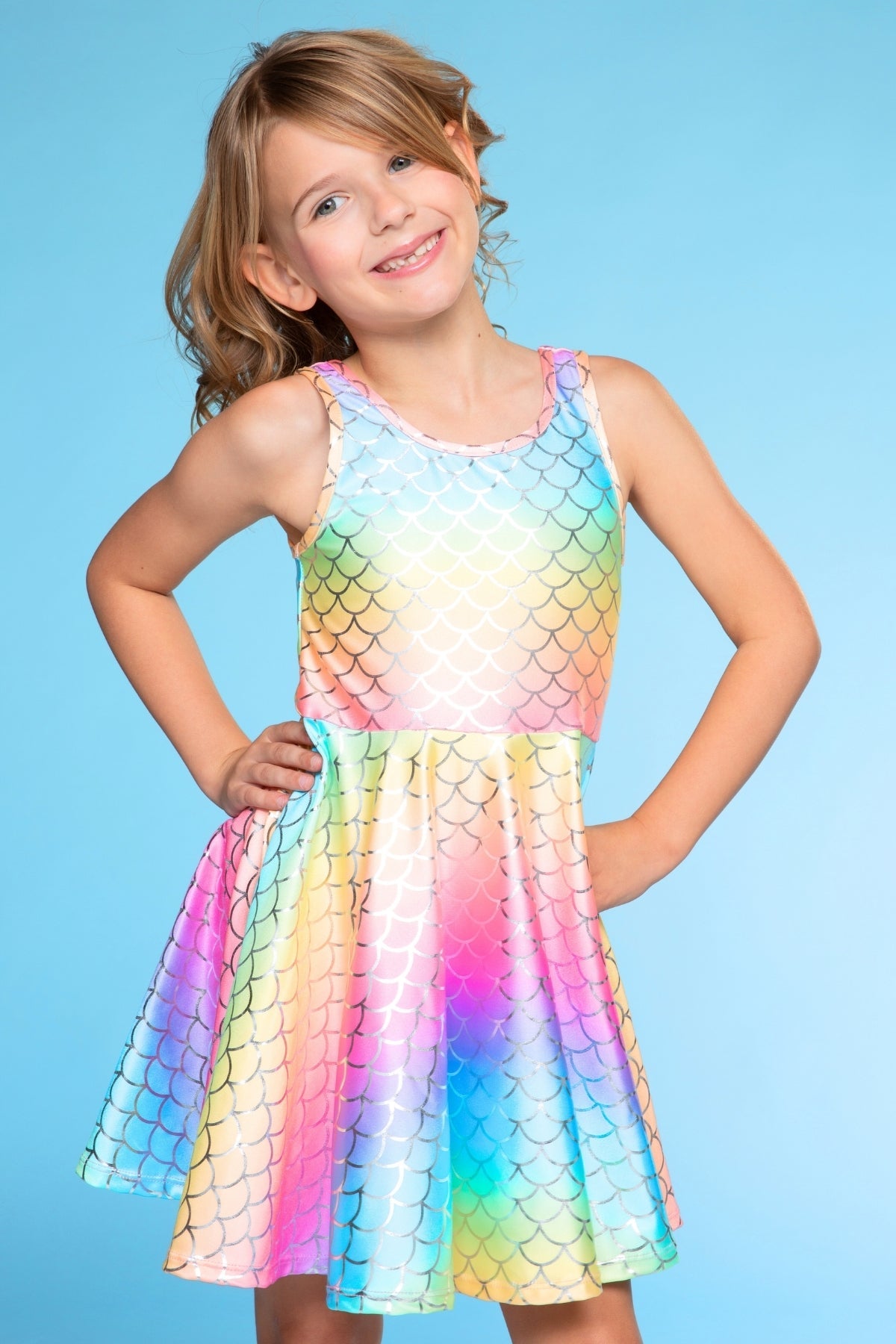 High Shine Super Twirl Dress - Rainbow Glitter Mermaid - NEW!