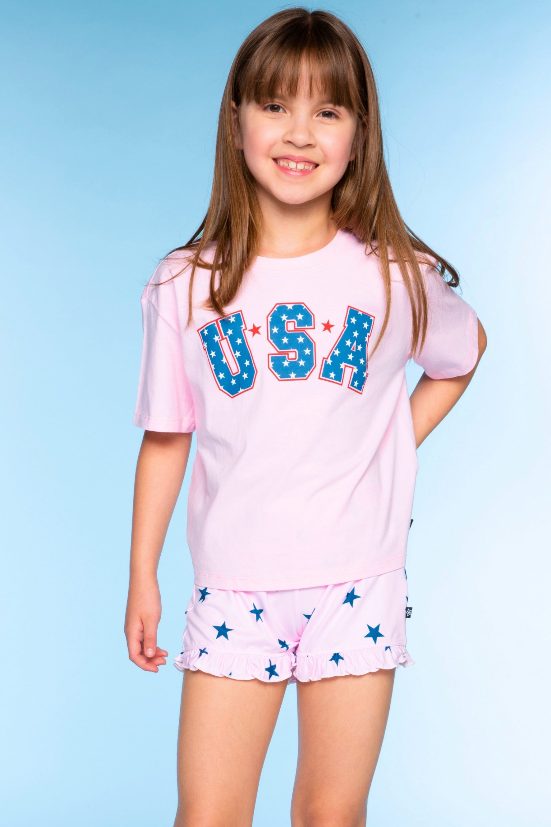 Simply Soft Ruffle Short - Black Tie Dye