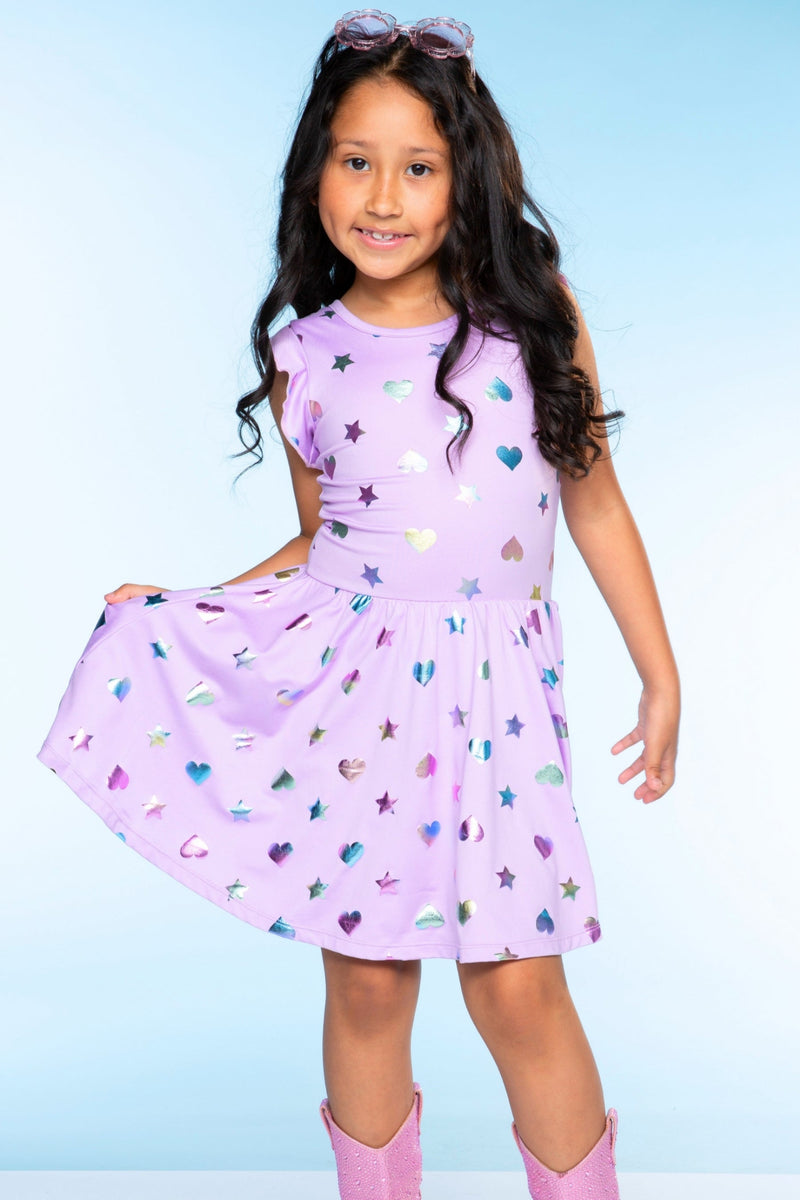 Flutter Sleeve Be Happy Dress
