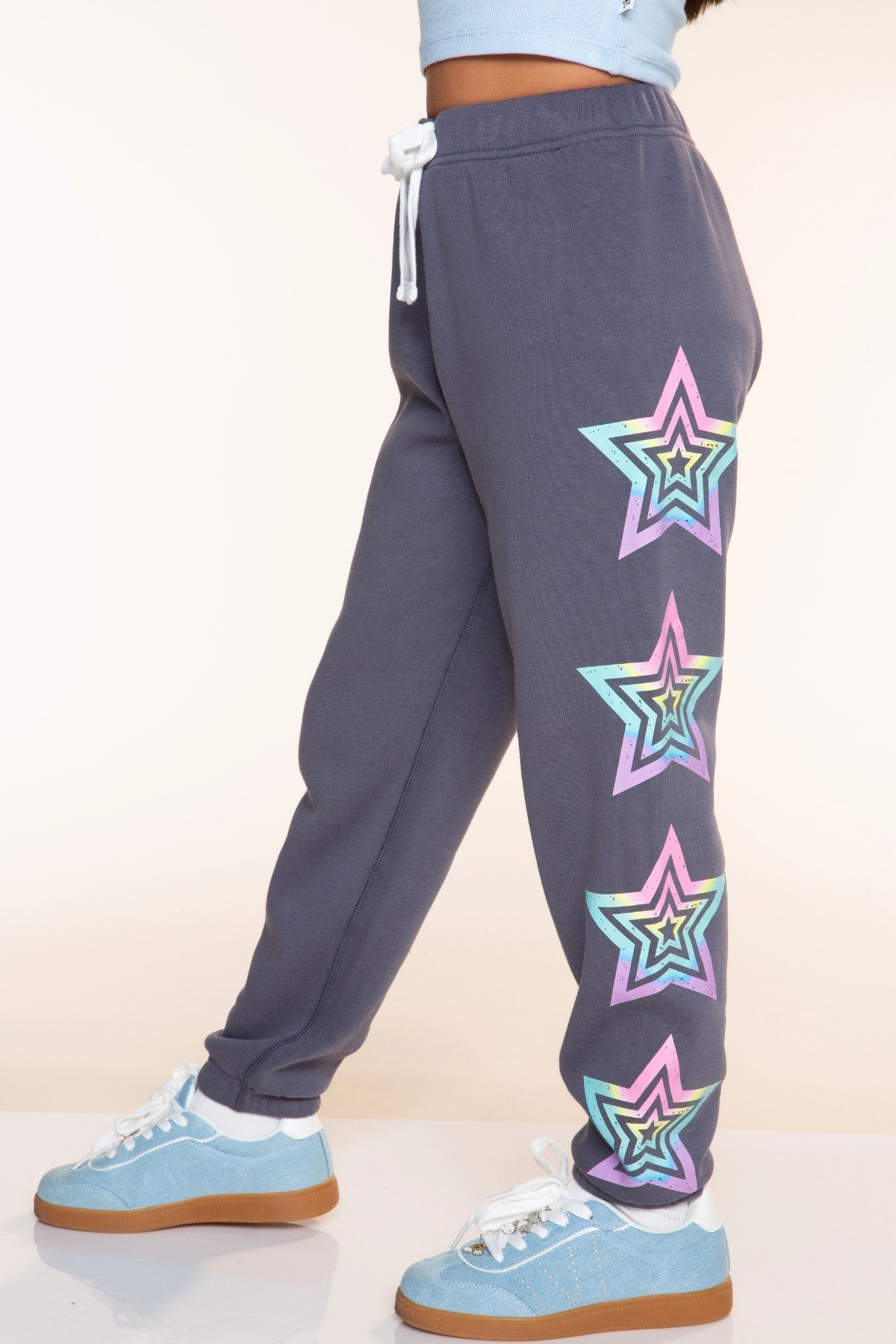Cloud Soft French Terry Sweatpant - Heather Grey Rainbow - NEW!