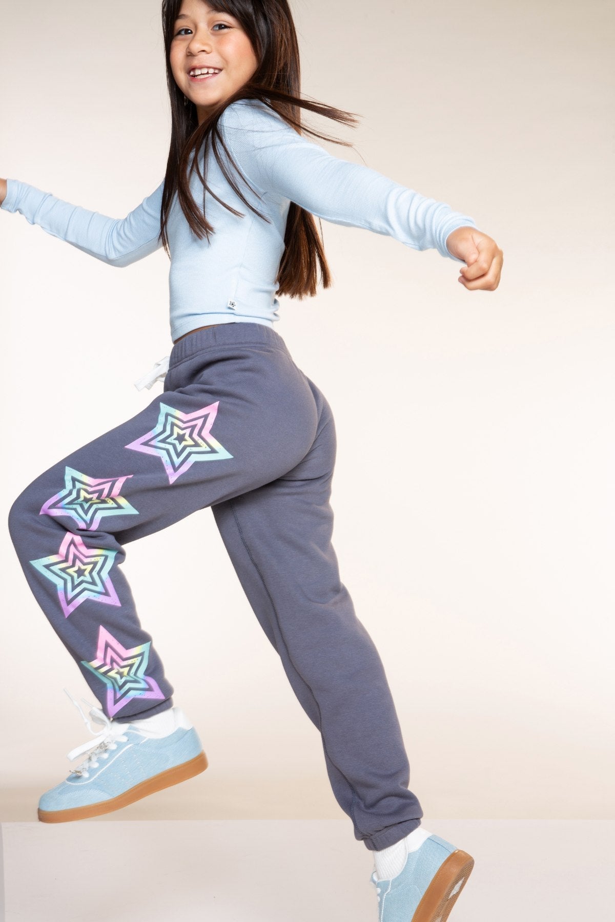 Cloud Soft French Terry Sweatpant - Heather Grey Rainbow - NEW!