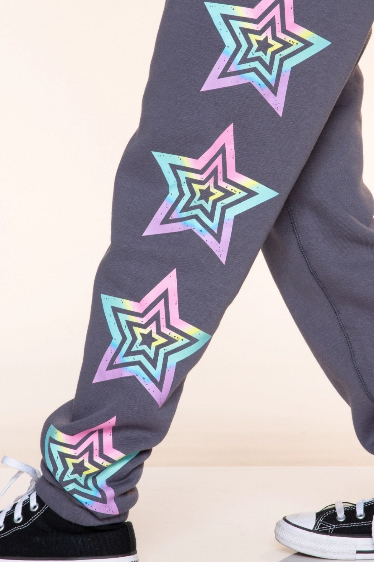 Cloud Soft French Terry Sweatpant - Heather Grey Rainbow - NEW!