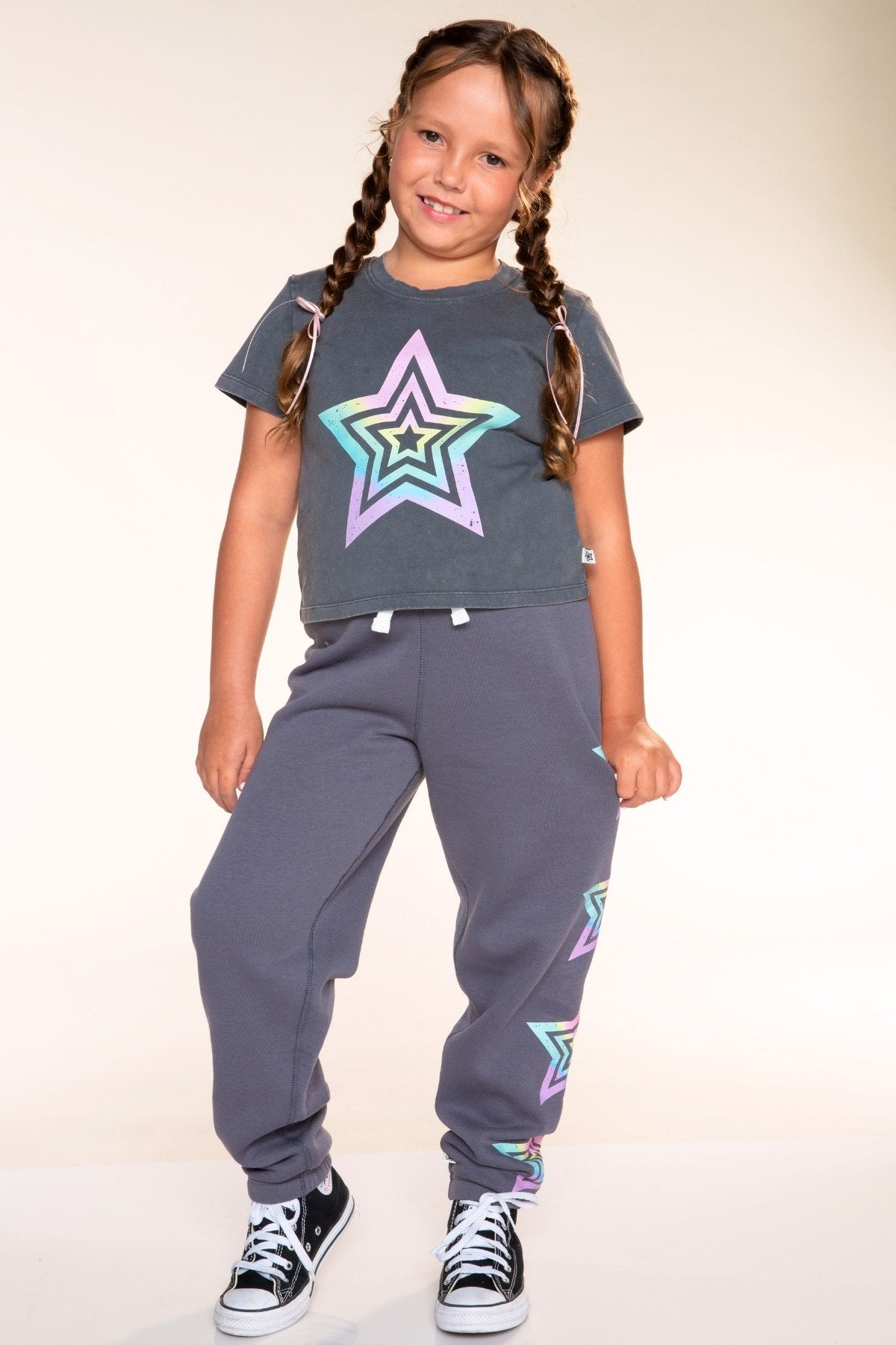 3 Pack Retro Rainbow Star Dress, Tee & Sweatpant - Retro Rainbow Star - NEW!