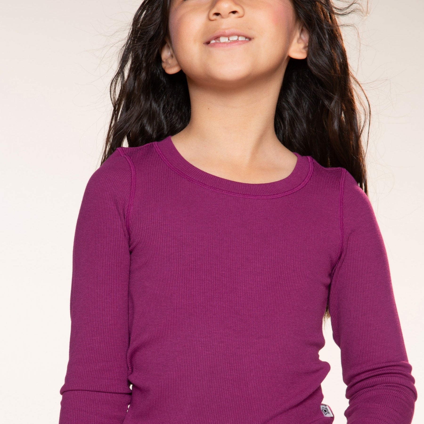 Ultra-Soft Ribbed Long Sleeve Fitted Tee