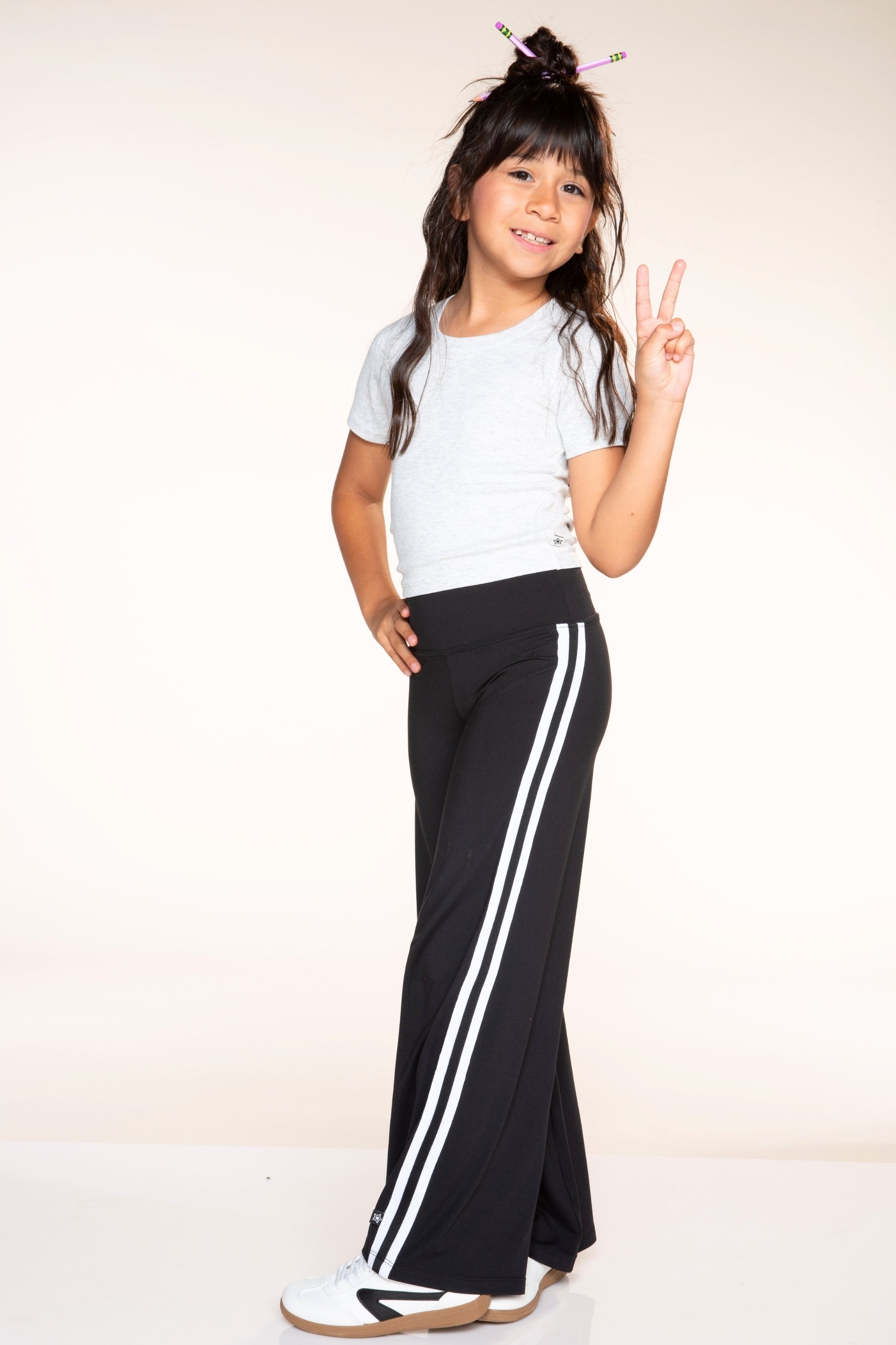 Ultra-Soft Ribbed Fitted Tee - Ivory Pink Stripe