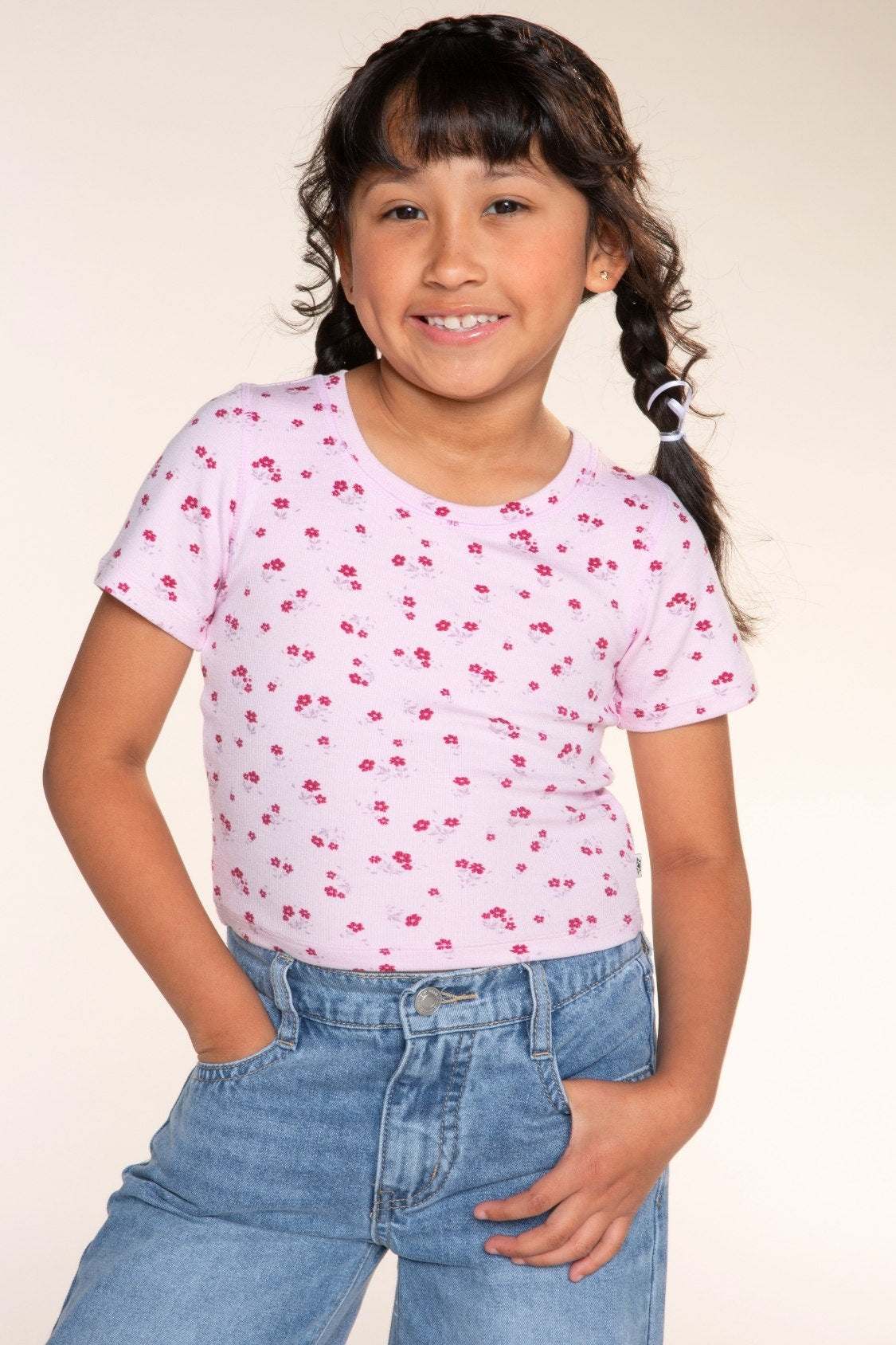 3-Pack Ultra-Soft Ribbed Fitted Tee - H Grey Navy Floral | Burgundy | Pink Burgundy Floral - NEW!