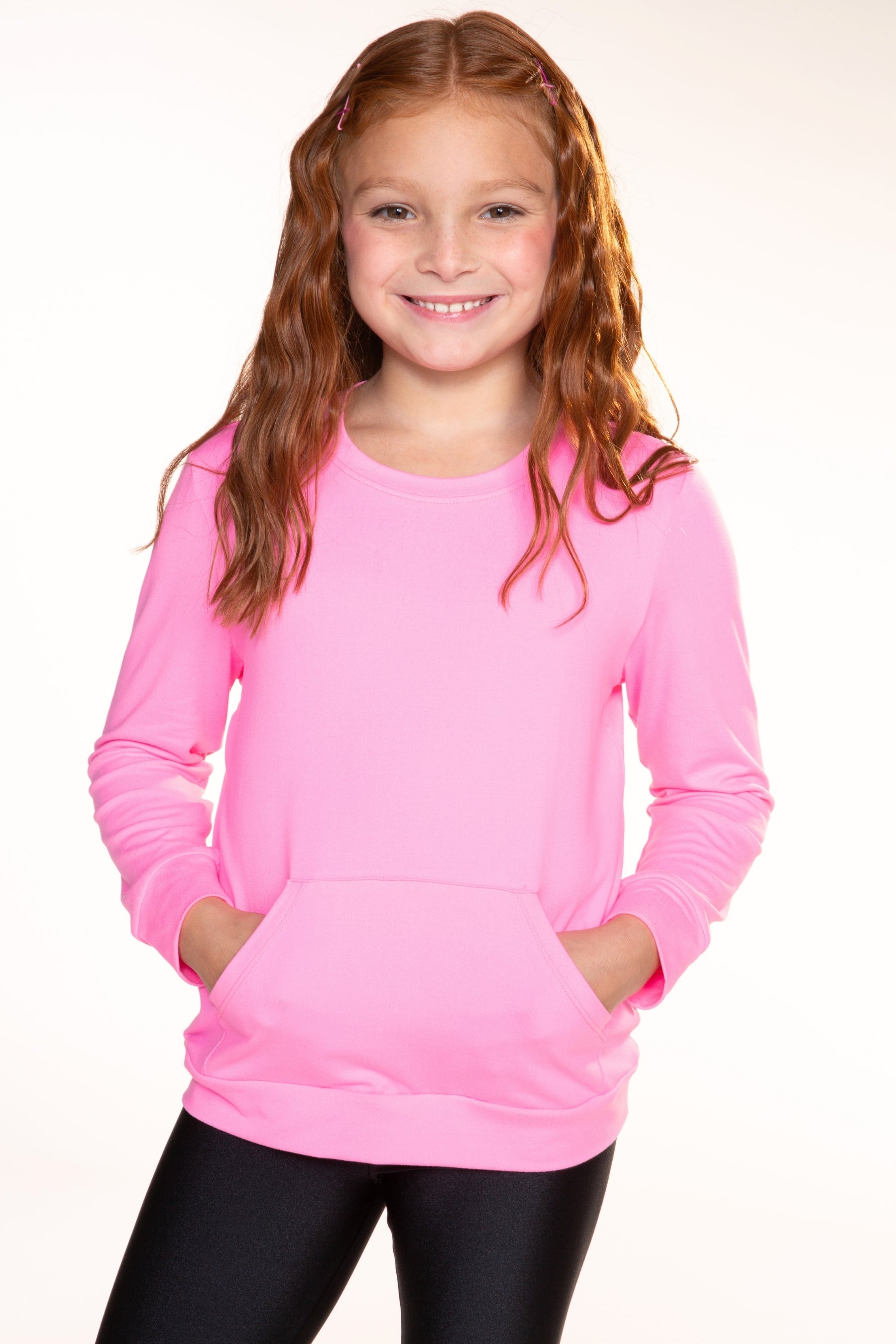 4 Pack Simply Soft Kanga Pocket Crew Top - Dusty Pink | Blush Tie Dye | Lilac | Lilac Tie Dye - NEW!