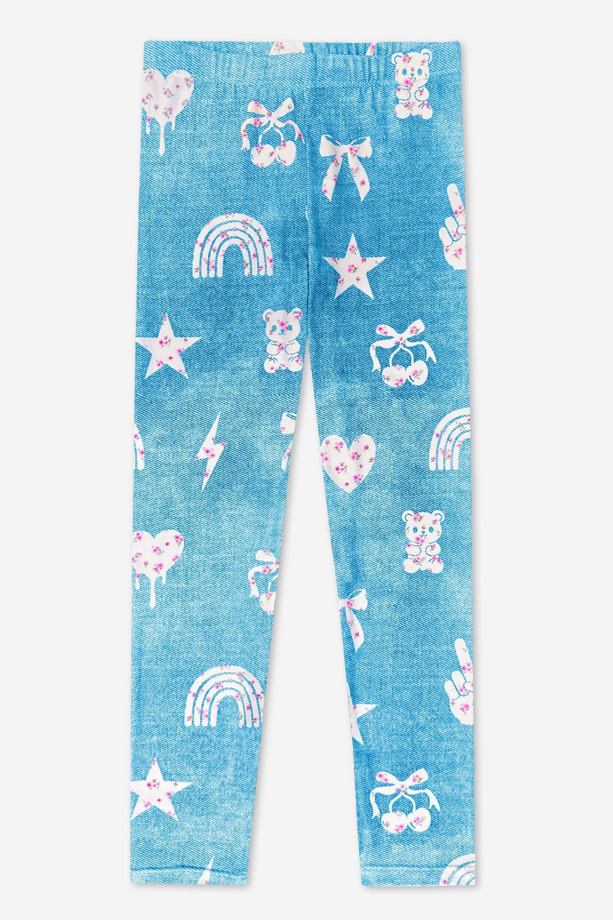 Simply Soft Long Legging. - Denim Ivory Floral - NEW!