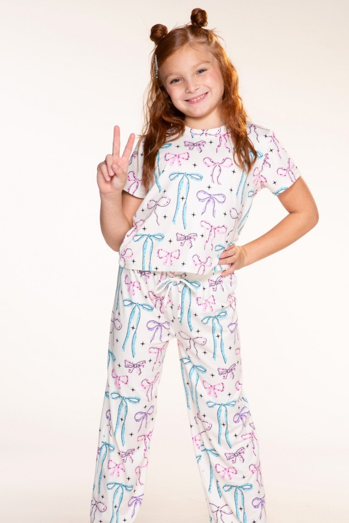 Simply Soft Easy Tee & Karate Pant - Ivory Floral Bow - NEW!
