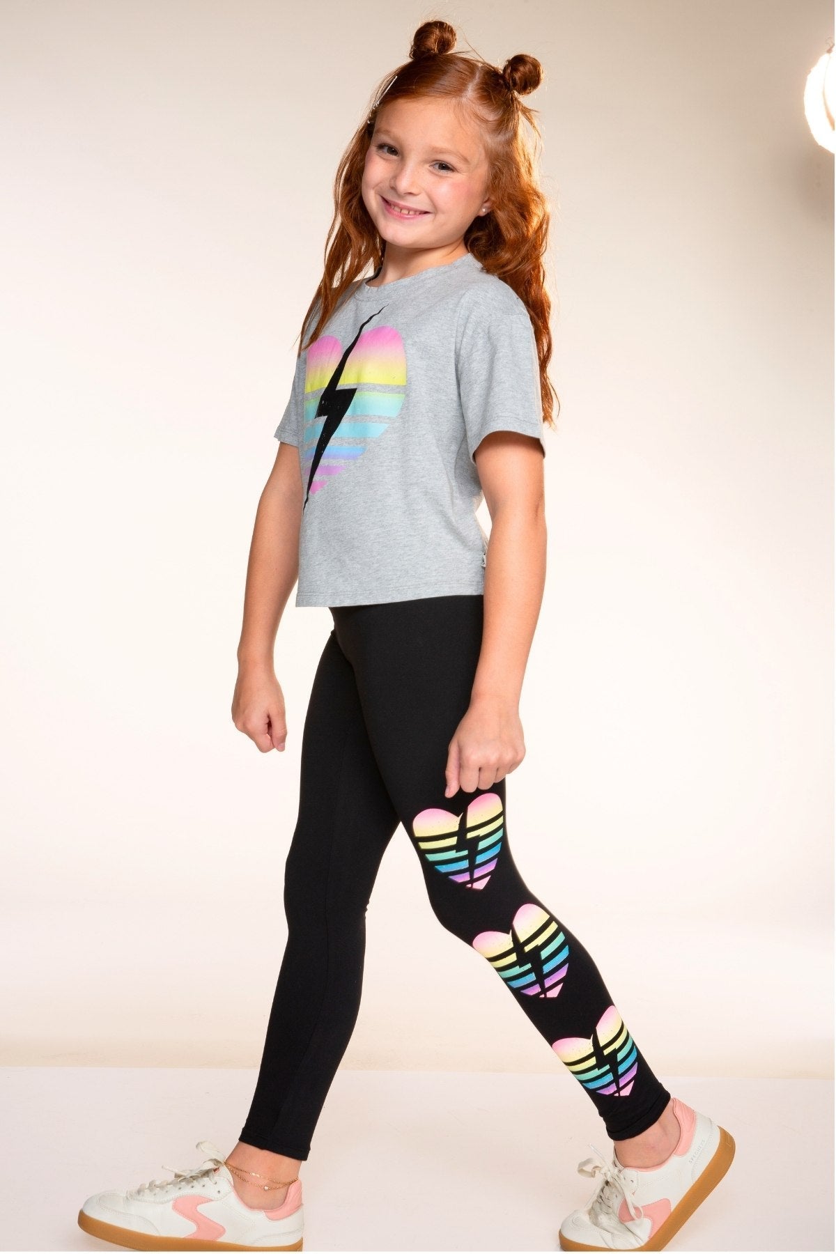 Simply Soft Luxe Mid-Rise Long Legging - Black Rainbow Heart Bolt - NEW!