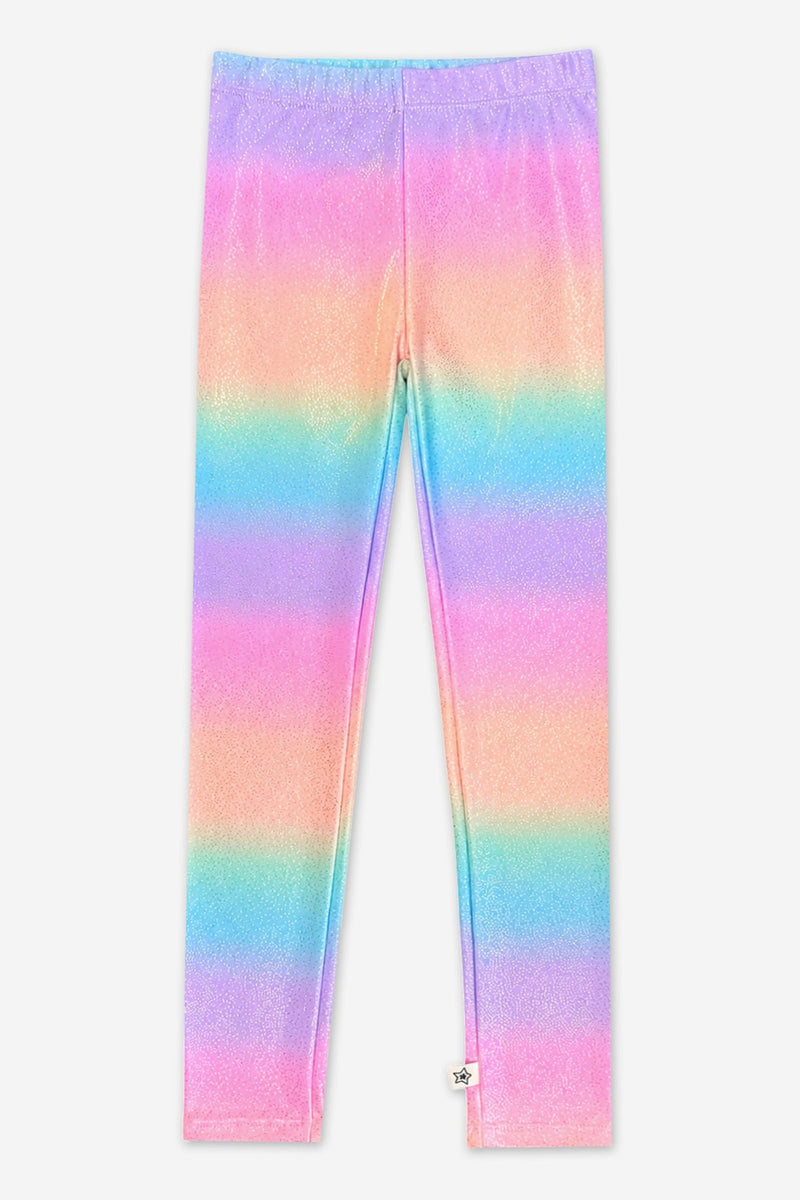 Glitter Foil High Shine Legging - Rainbow Glitter - NEW!