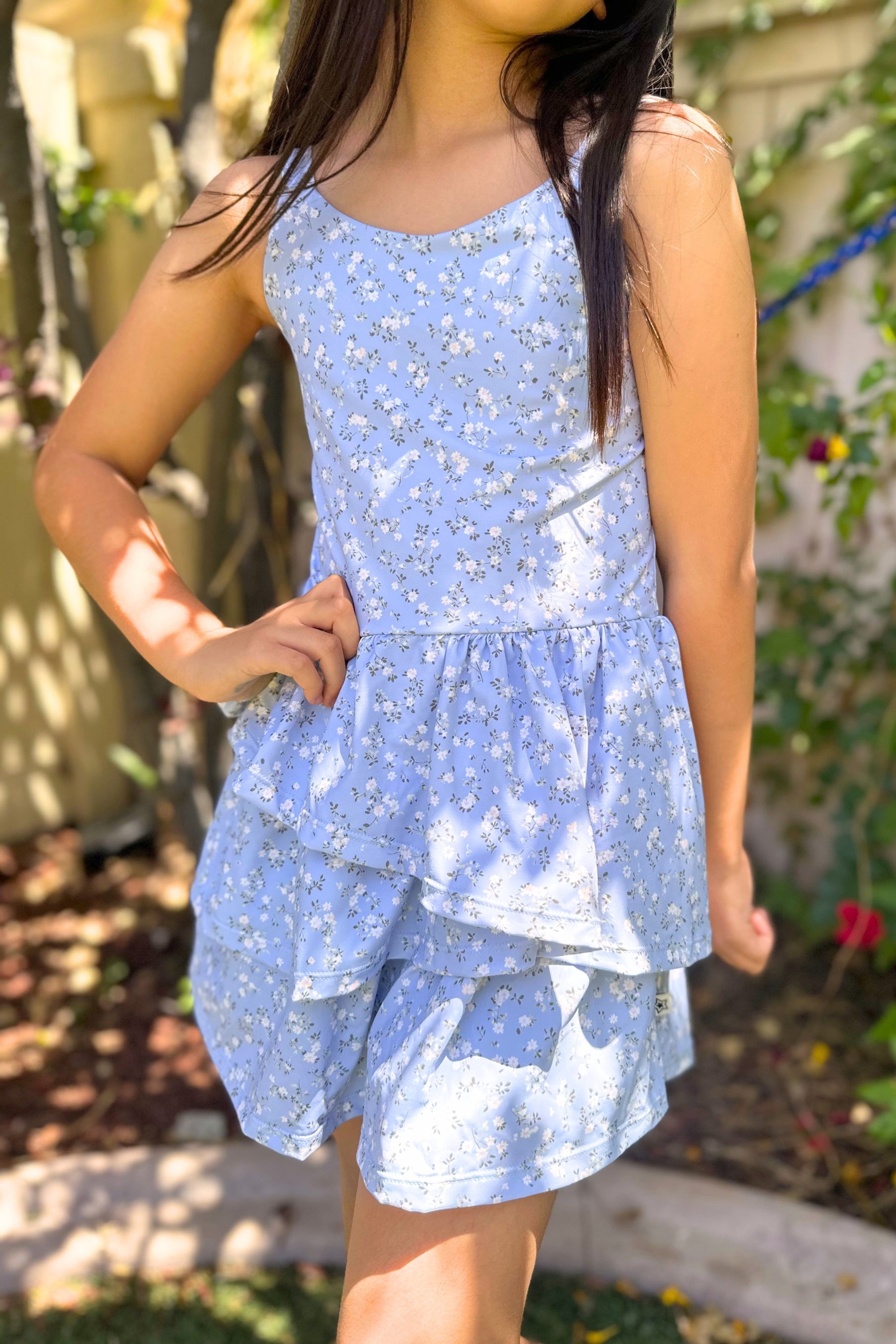 Air Swift Asymmetrical Tank Dress - Pink Rose Floral - NEW!