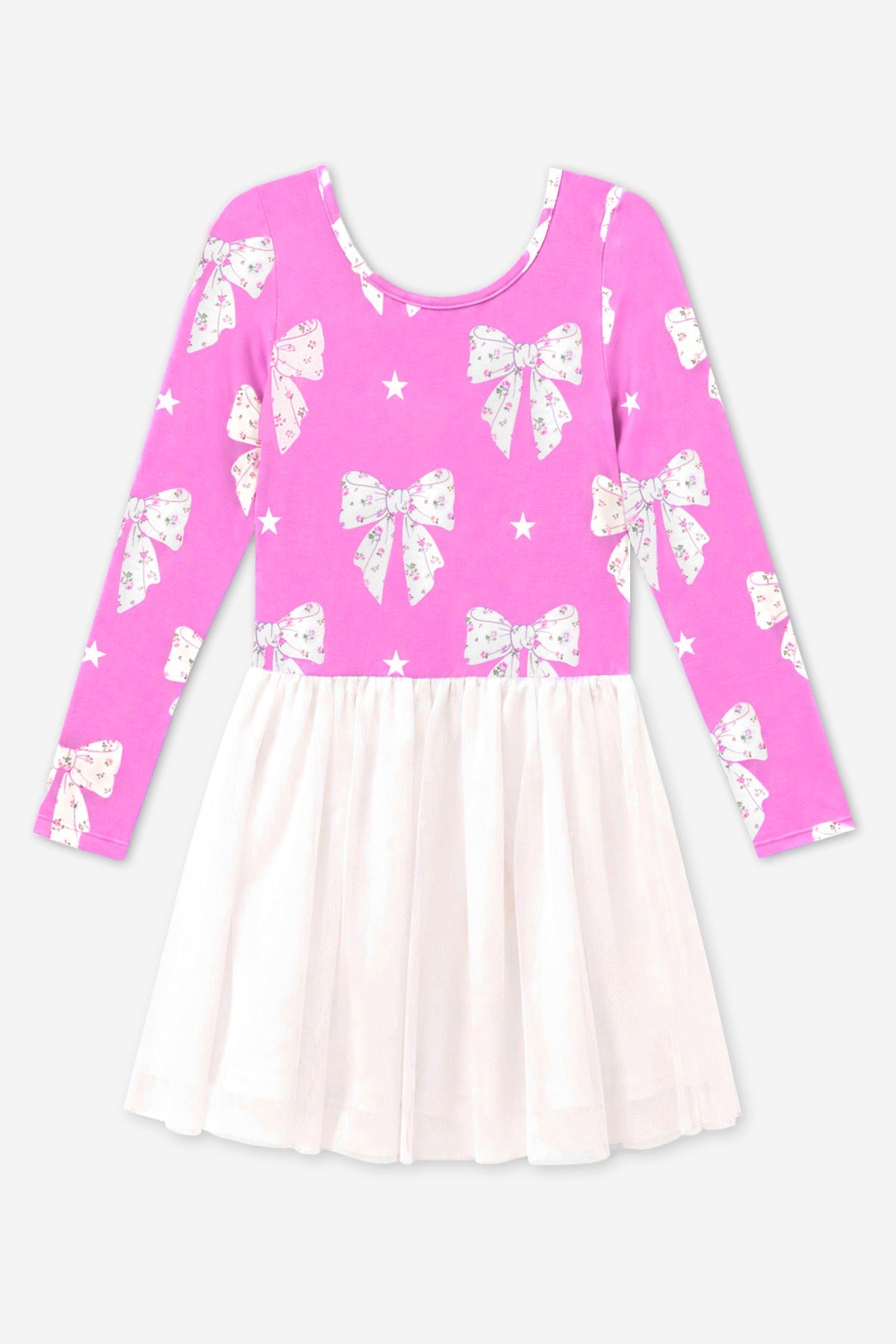 Simply Soft Long Sleeve Scoop Back Tulle Be Happy Dress