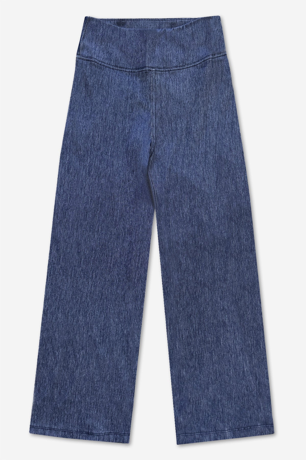 Super Stretch Soft Denim Wide Leg Jegging - Light Blue Denim Floral - NEW!