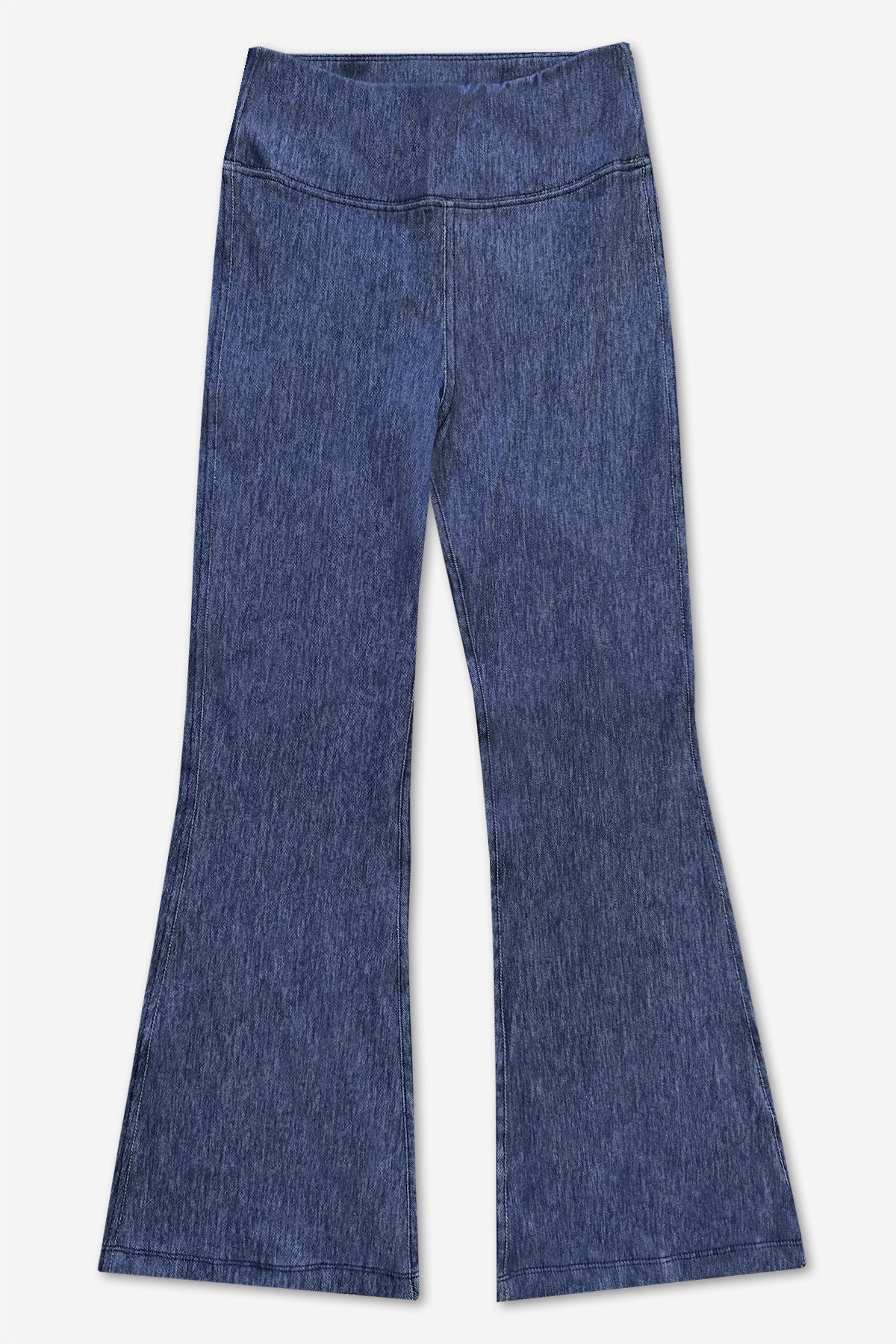 Super Stretch Soft Denim Flare Jegging - Light Blue Denim Floral - NEW!