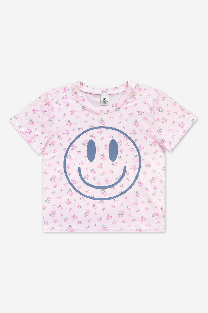 Simply Soft Easy Tee - Pink Floral Smile - NEW!