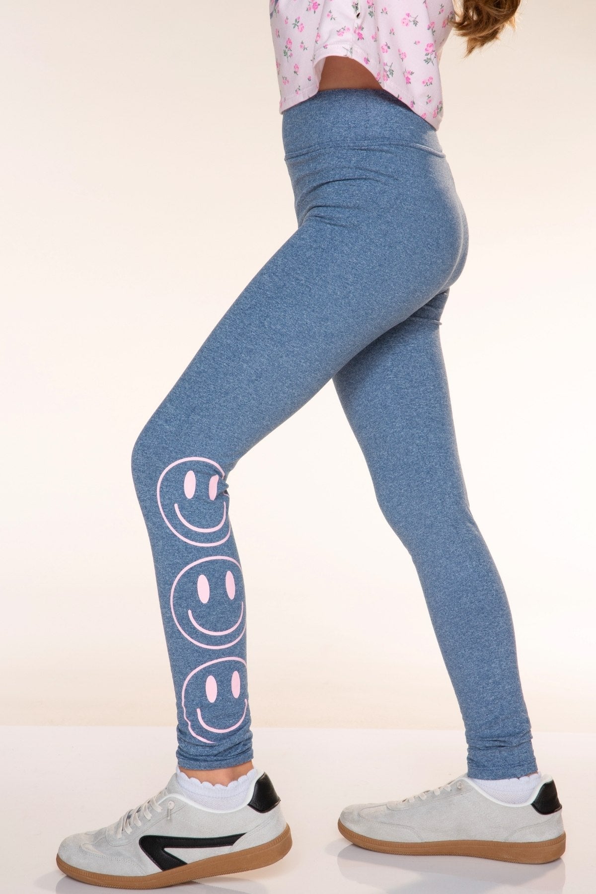Simply Soft Luxe Mid-Rise Long Legging - Heather Grey Rainbow Heart - NEW!