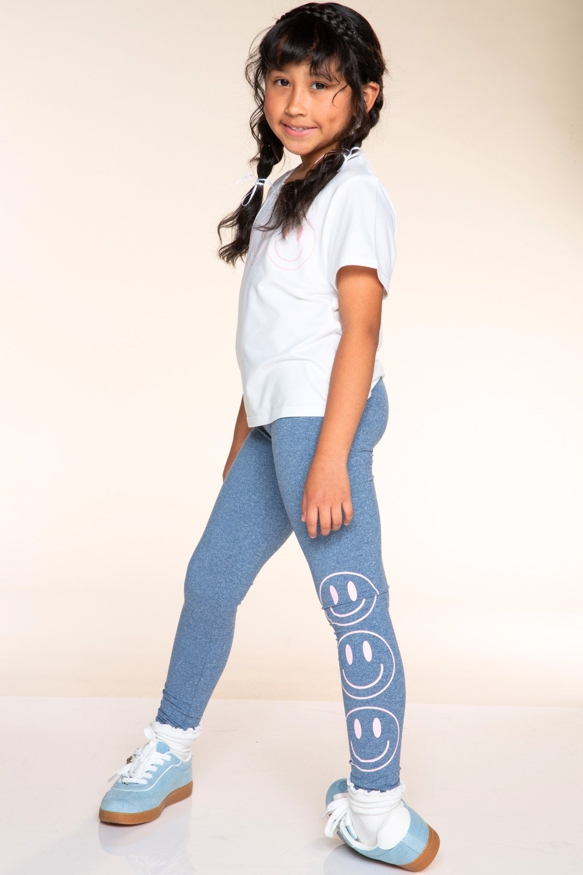 Simply Soft Luxe Mid-Rise Long Legging - Heather Grey Rainbow Heart - NEW!