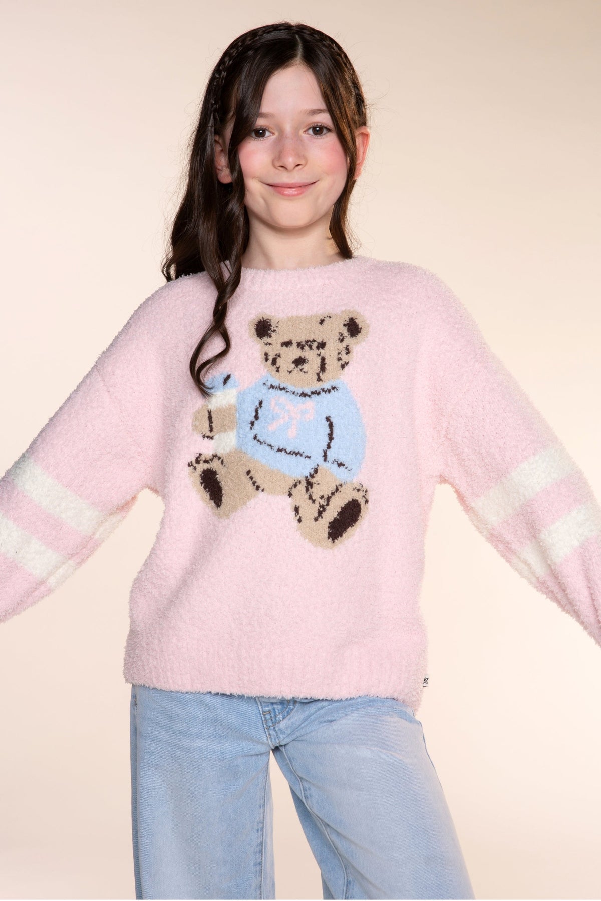 Cloud Plush Crew Neck Sweater - Lavender Denim Love - NEW!