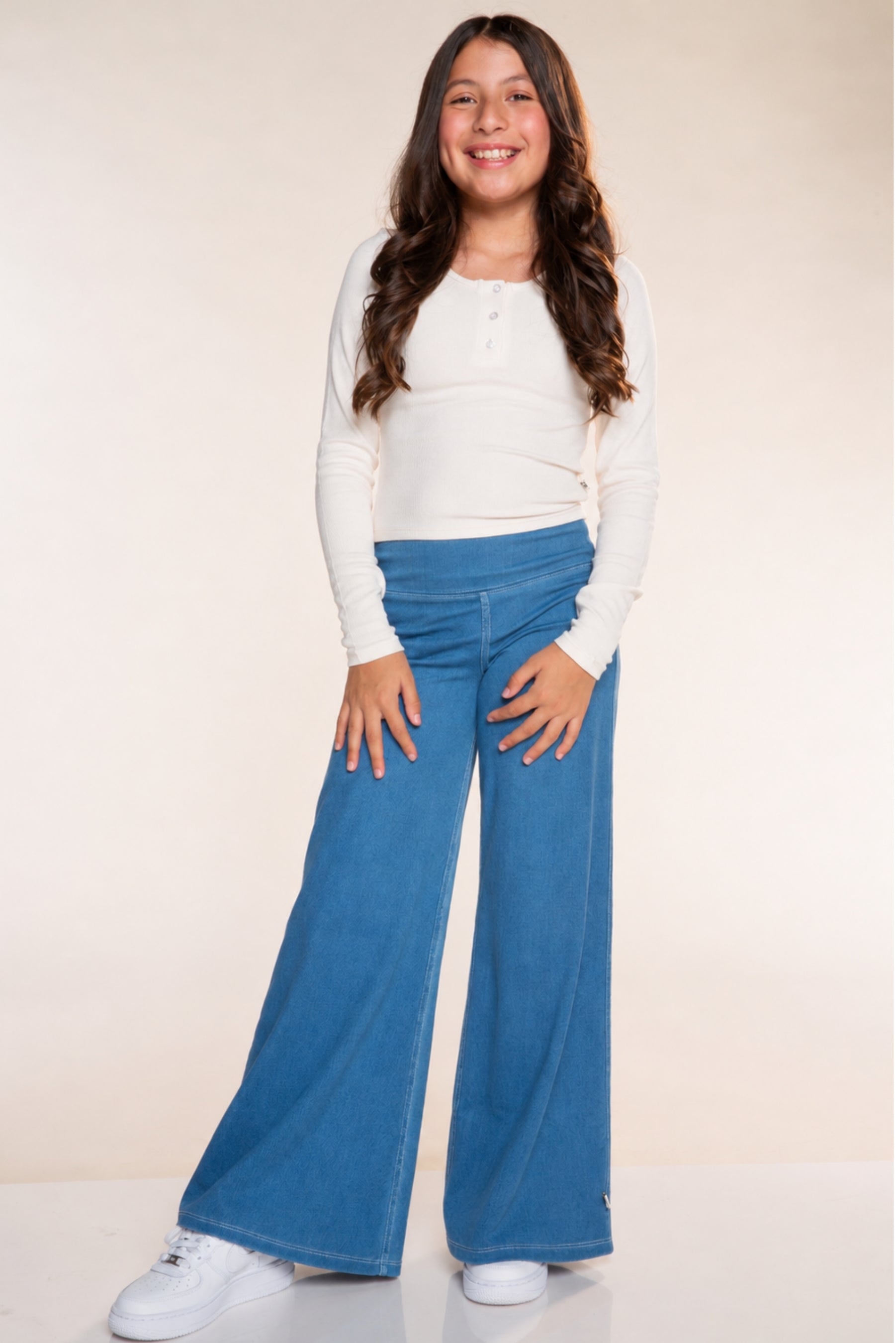 Super Stretch Soft Denim Wide Leg Jegging