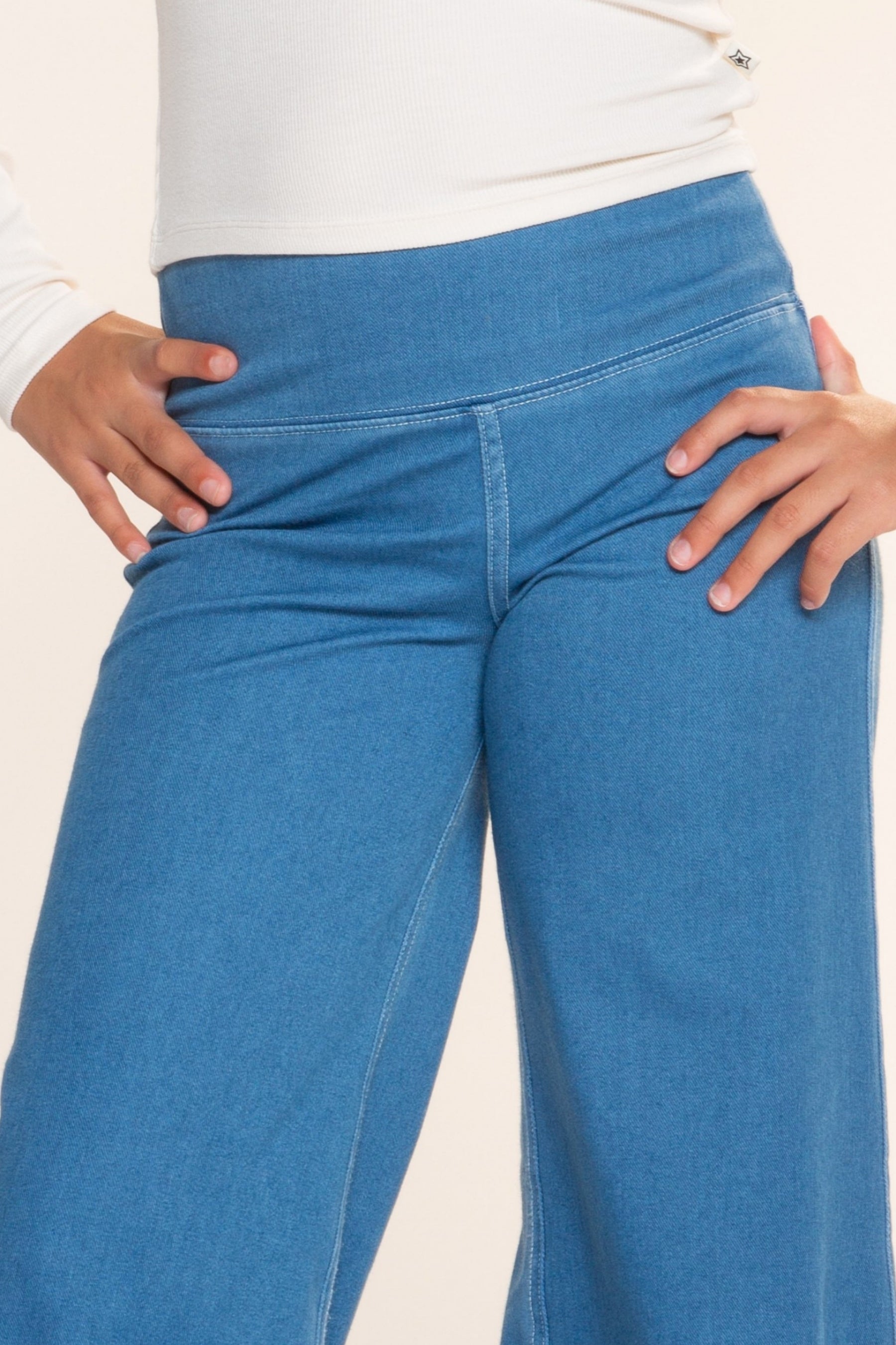 3 Pack Super Stretch Soft Denim Wide Leg Jegging - Black | Vintage Blue | Vintage Indigo - NEW!
