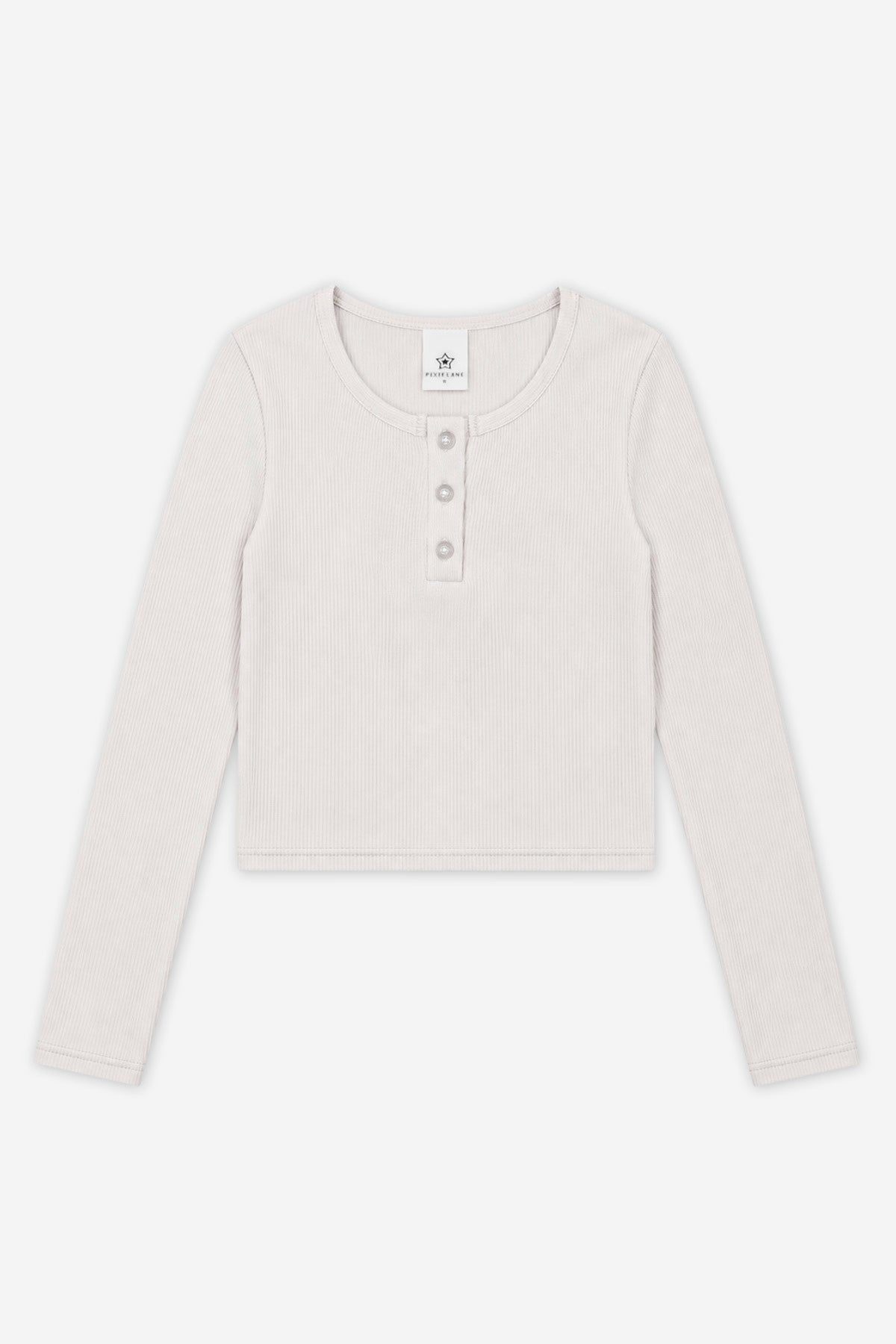 Ultra-Soft Rib Long Sleeve Fitted Henley - Powder Blue - NEW!
