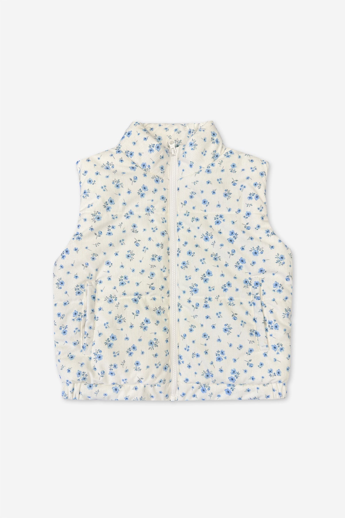 Relaxed Cuorduroy Puffer Vest - Pink Floral - NEW!