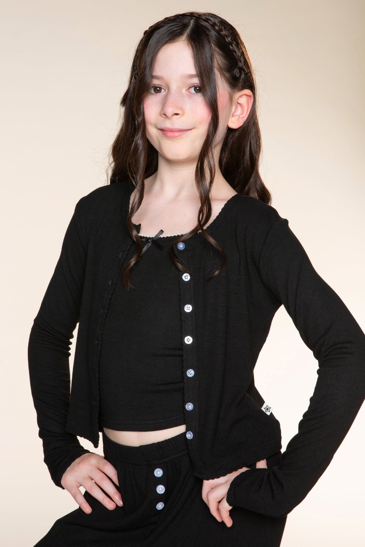 Ultra-Soft Rib Wide Leg Pant - Jet Black - NEW!