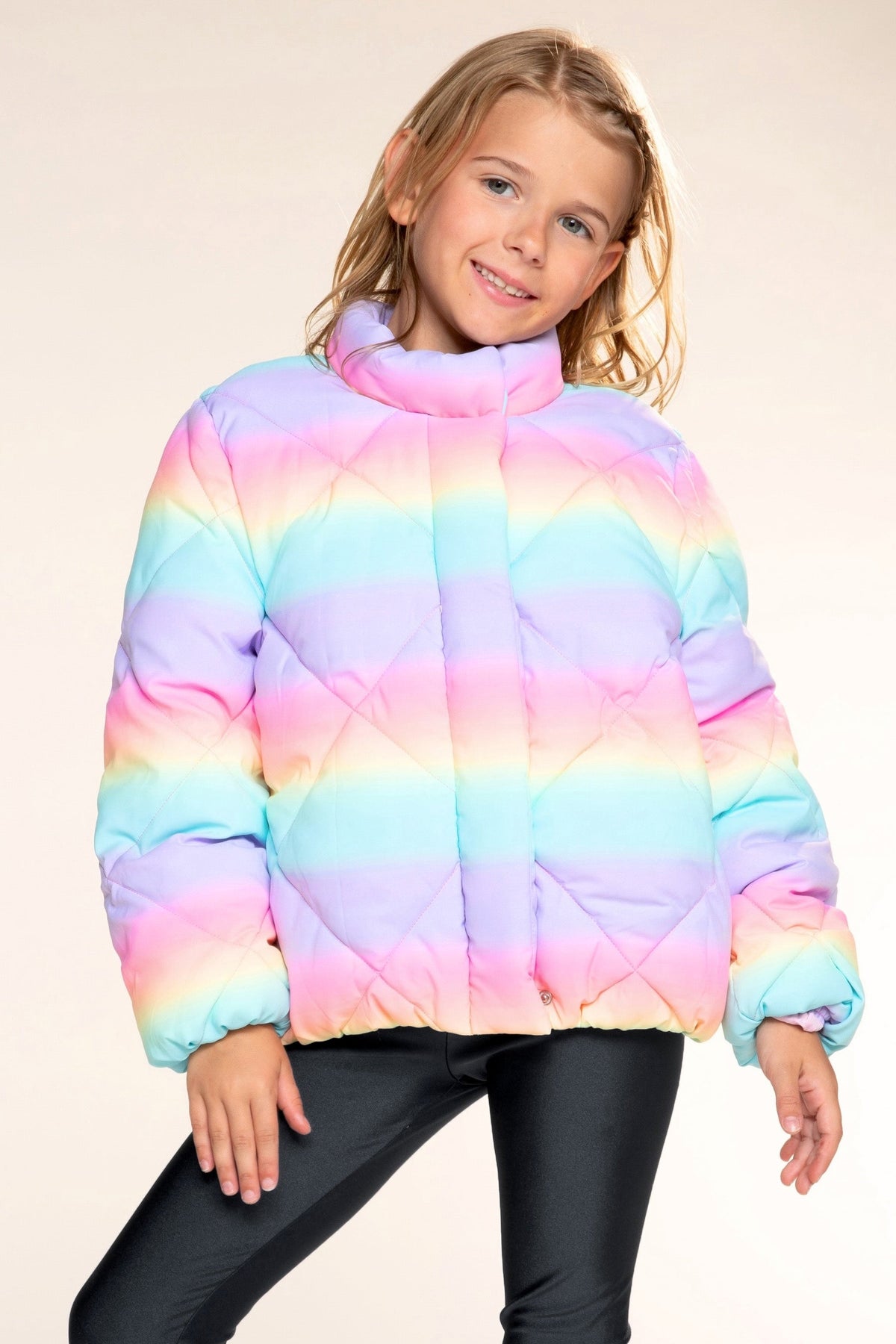 Winter Puffer Jacket - Ice Pink Floral - NEW!