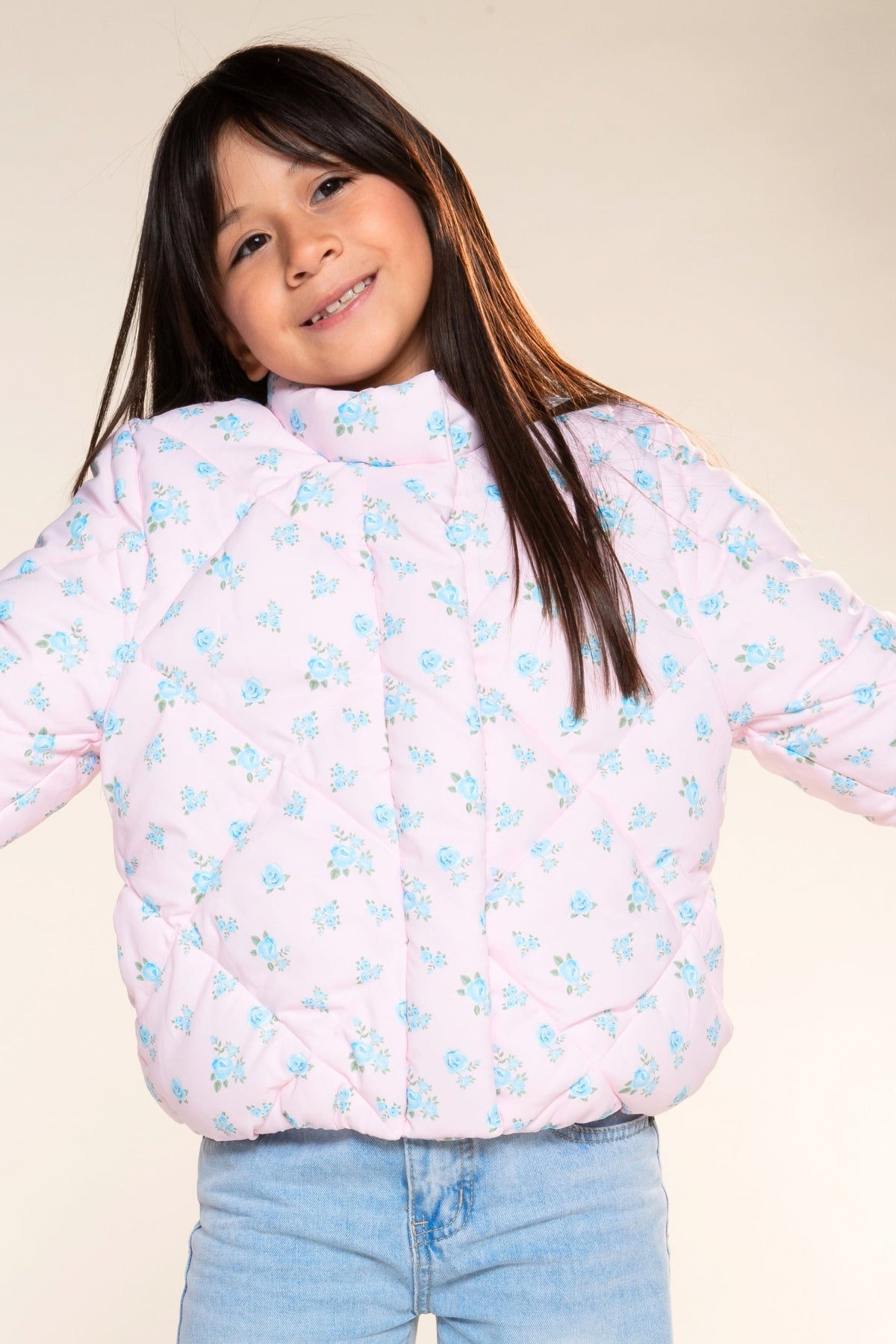 Winter Puffer Jacket - Ice Pink Floral - NEW!