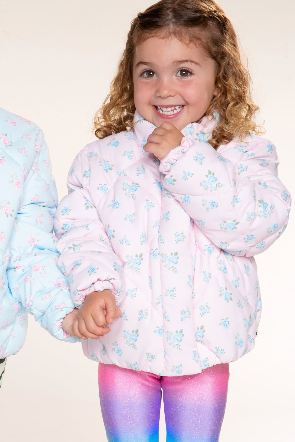 Winter Puffer Jacket - Ice Pink Floral - NEW!
