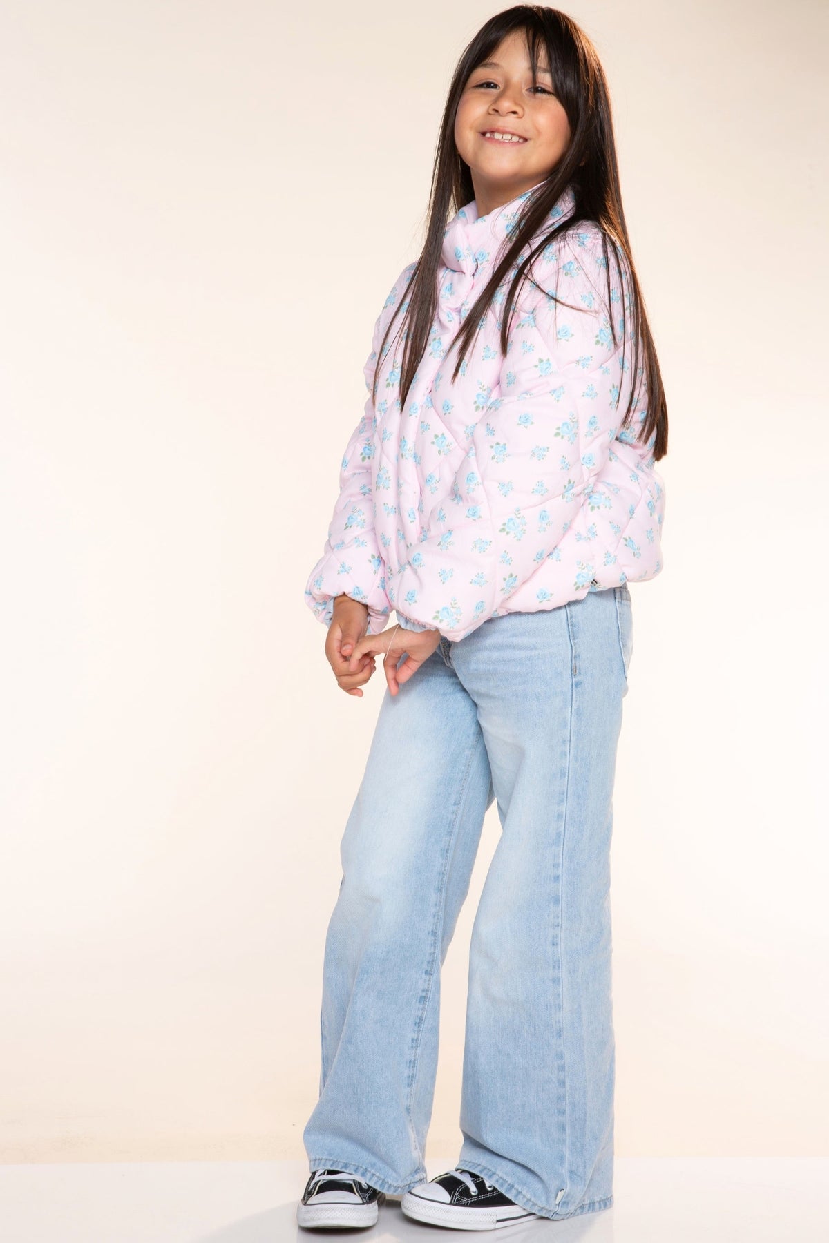 Winter Puffer Jacket - Ice Pink Floral - NEW!