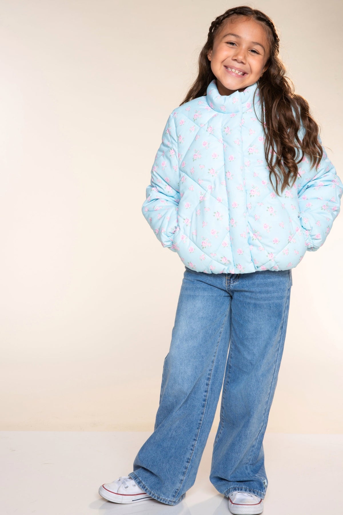 Winter Puffer Jacket - Ice Pink Floral - NEW!
