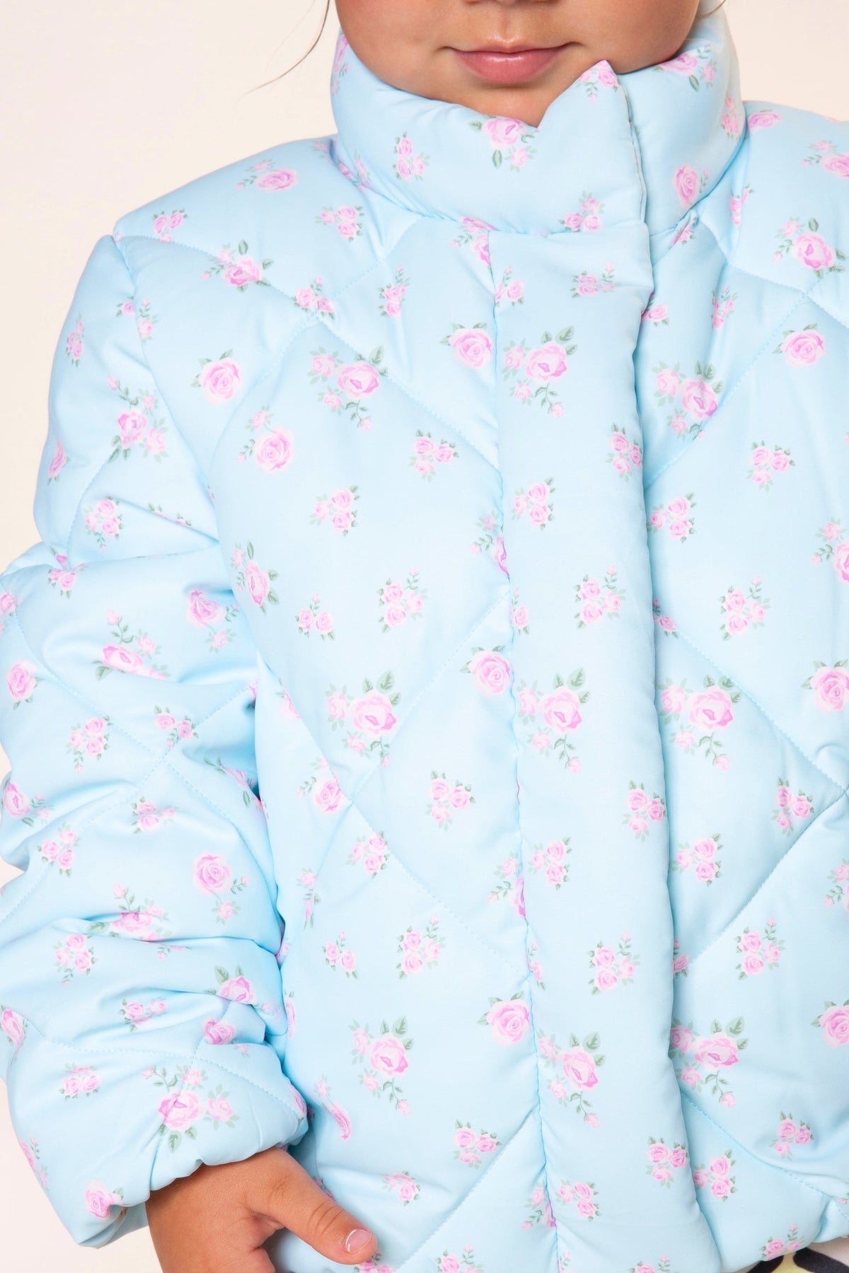 Winter Puffer Jacket - Ice Pink Floral - NEW!
