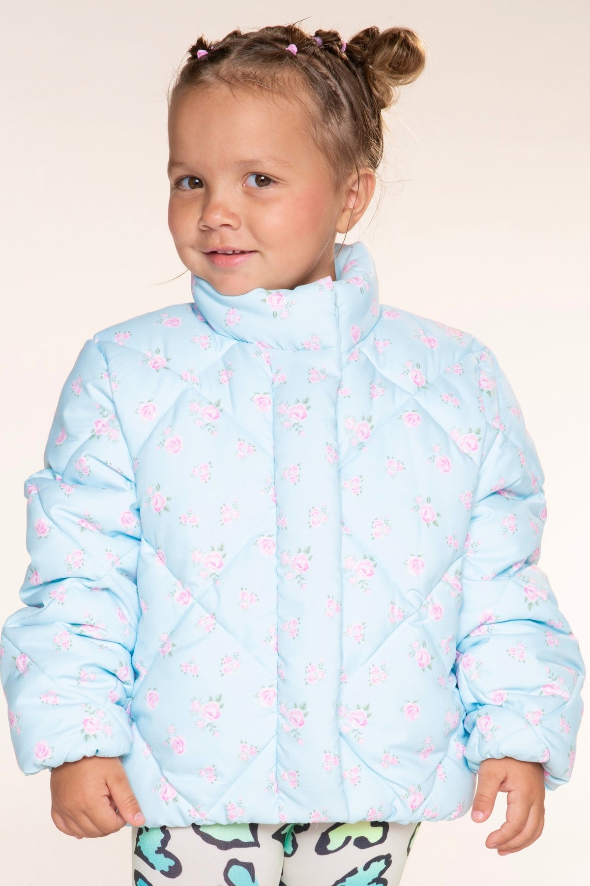 Winter Puffer Jacket - Ice Pink Floral - NEW!