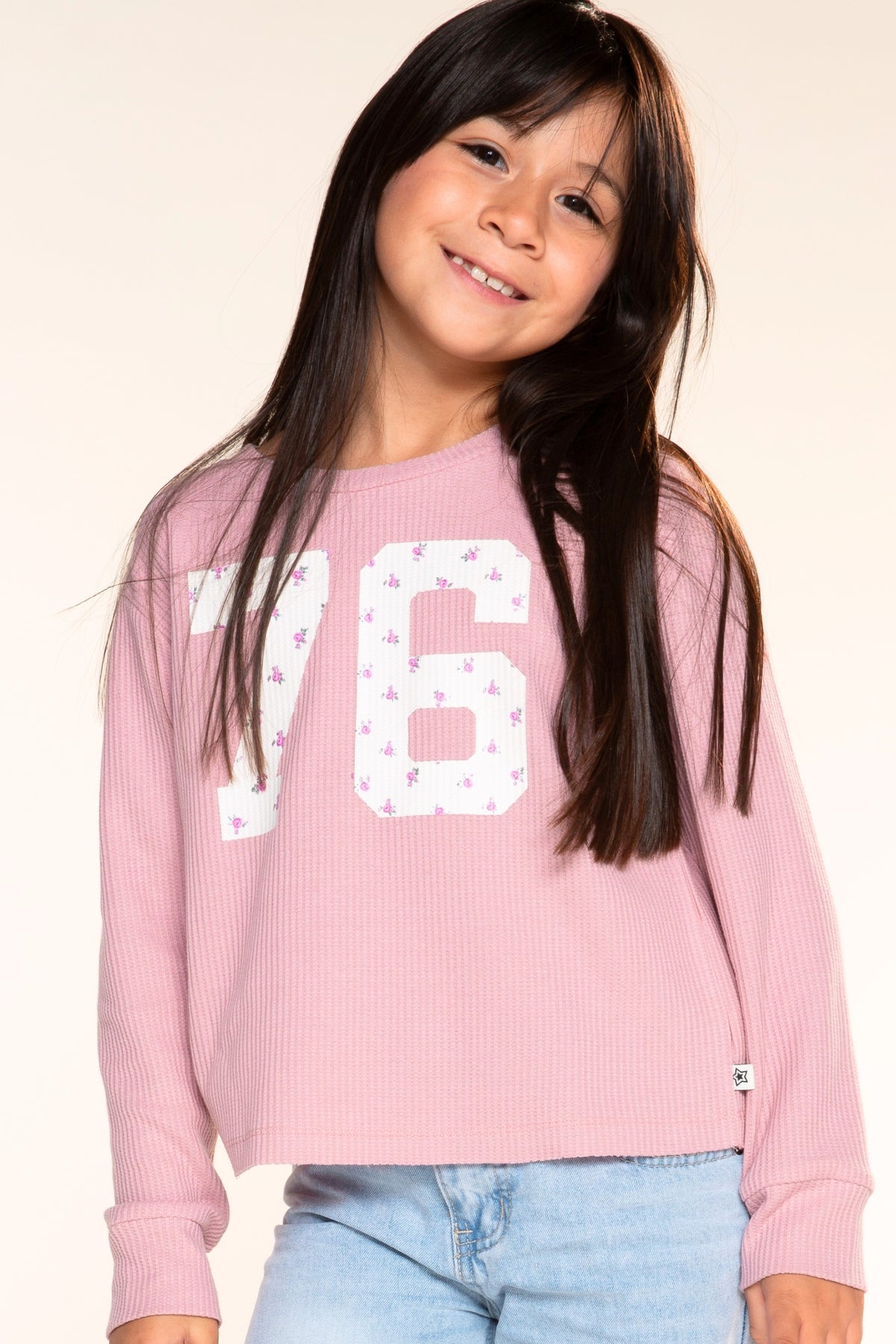 2-Pack Waffle Long Sleeve Easy Tee - Ivory Floral Malibu | Pink Floral 76 - NEW!