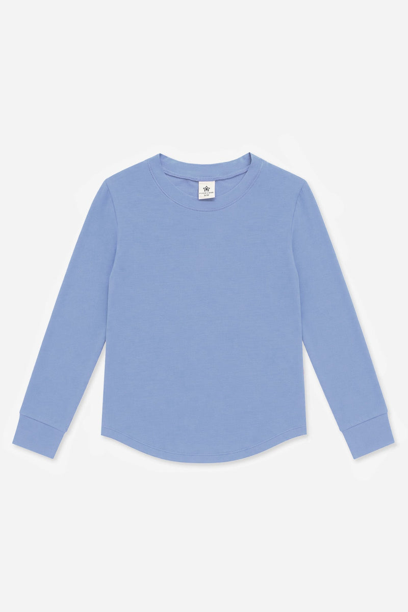 Modal Long Sleeve Shirttail Top - Denim - NEW!