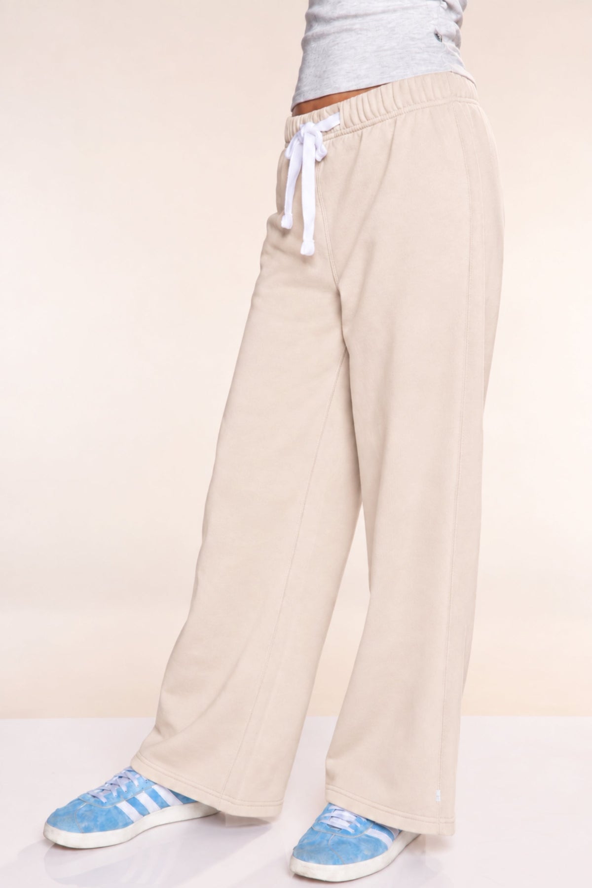 Butter French Terry Wide Leg Pant - Black - NEW!