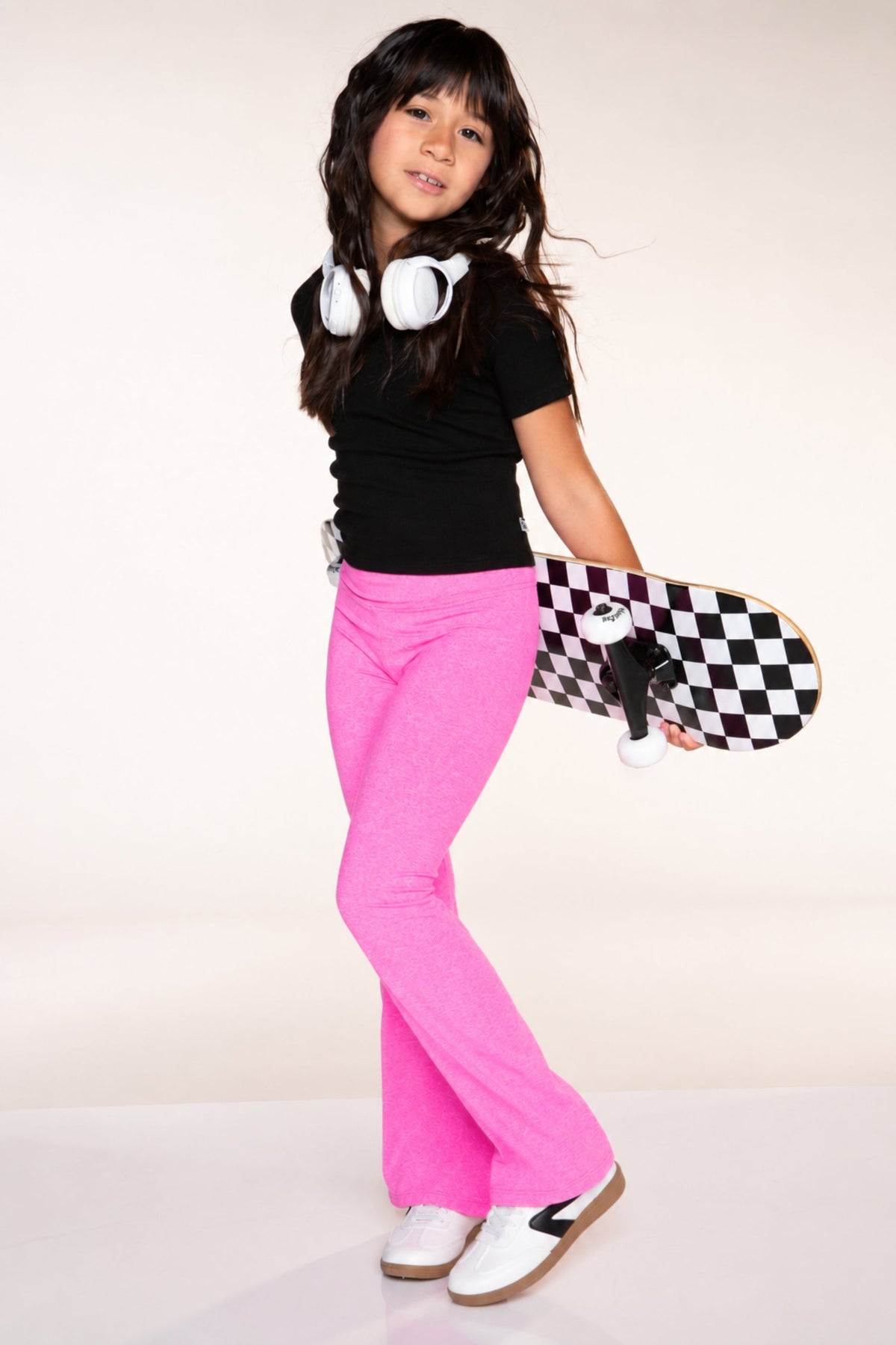 Simply Soft Luxe Flare Legging - Black Pastel Rainbow Sketch Emoji - NEW!