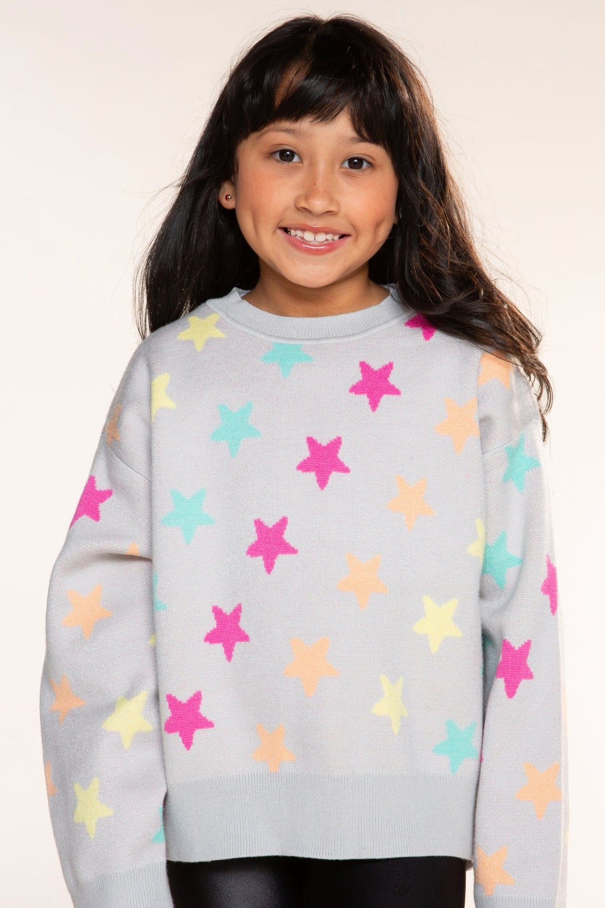 Yummy Soft Crew Neck Sweater - Bubble Gun Pink Blue Menorah - NEW!