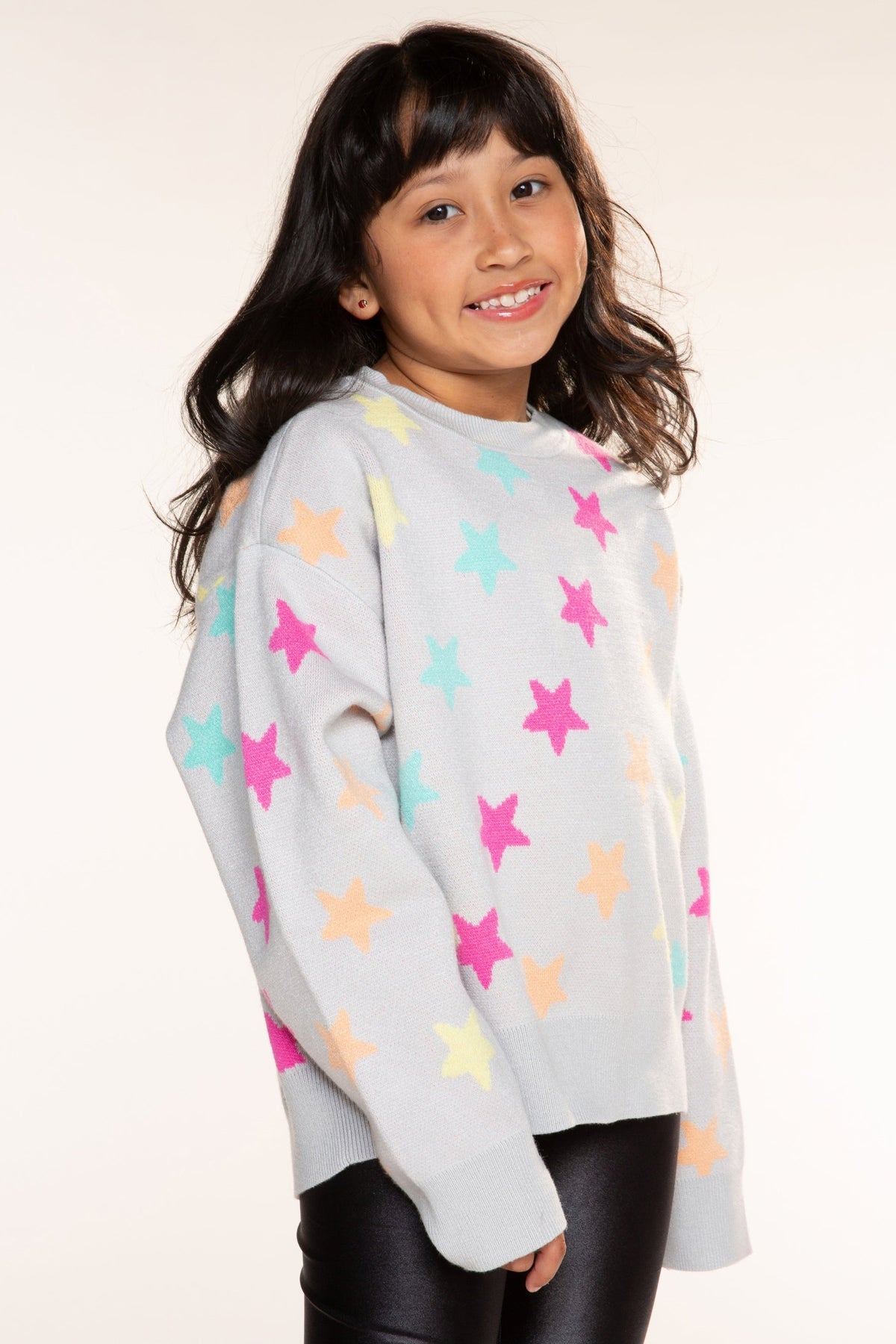 Yummy Soft Crew Neck Sweater - Bubble Gun Pink Blue Menorah - NEW!