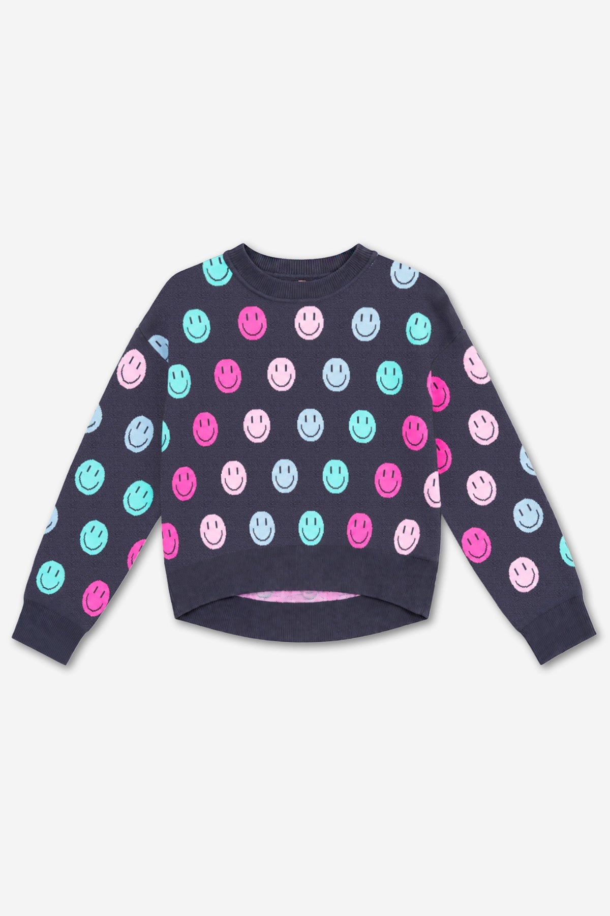 Yummy Soft Crew Neck Sweater - Bubble Gun Pink Blue Menorah - NEW!