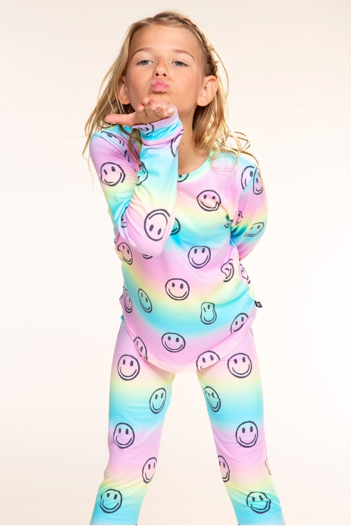 Simply Soft Long Sleeve Tee & Slim Lounge Pant - Rainbow Smile - NEW!