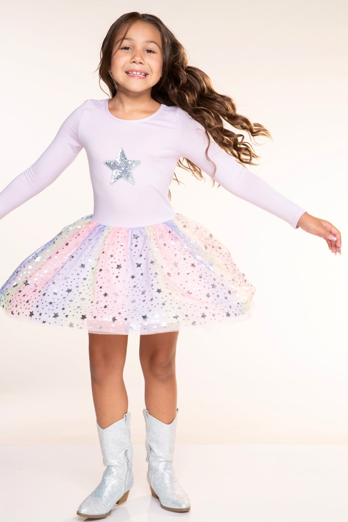 3 Pack Yummy Soft Sweater, Long Sleeve Ballet Be Happy Tulle Dress & Simply Soft Luxe Mid-Rise Long Legging - Bubble Gum Pink Green Ivory Candy Canes | Pink Sequin Silver Star Rainbow Foil | Burgundy Heather - NEW!