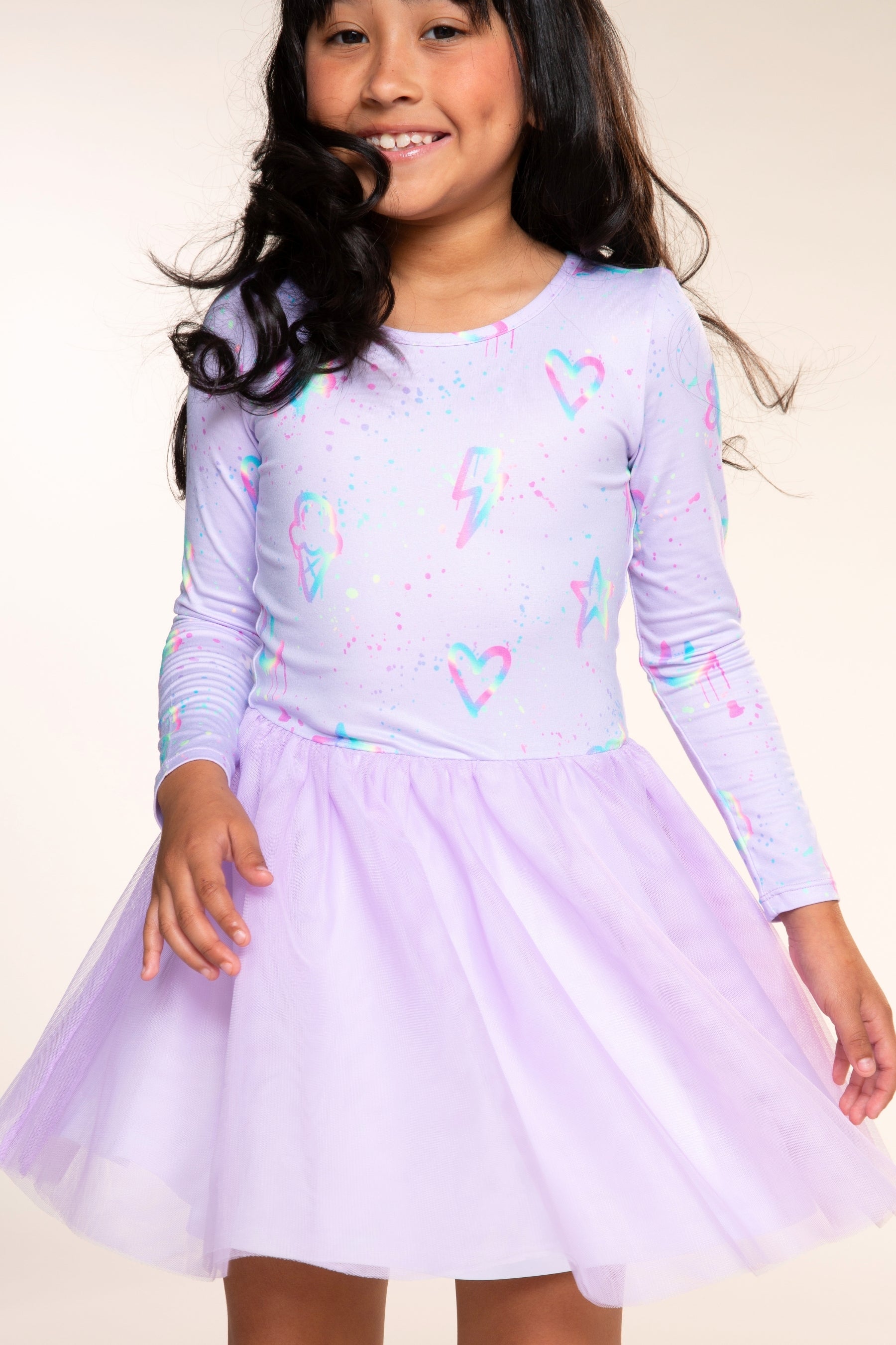 Simply Soft Long Sleeve Ballet Be Happy Tulle Dress