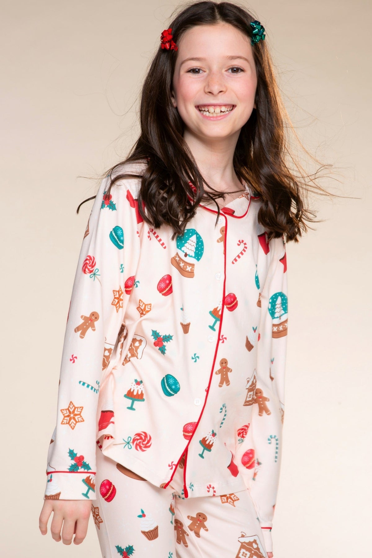 Unisex Long Sleeve Simply Soft Button Down Top & Slim Lounge Pant - Ice Blue Hanukkah - NEW!