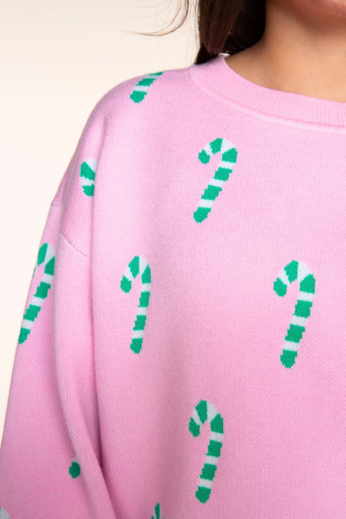 Yummy Soft Crew Neck Sweater - Bubble Gun Pink Blue Menorah - NEW!