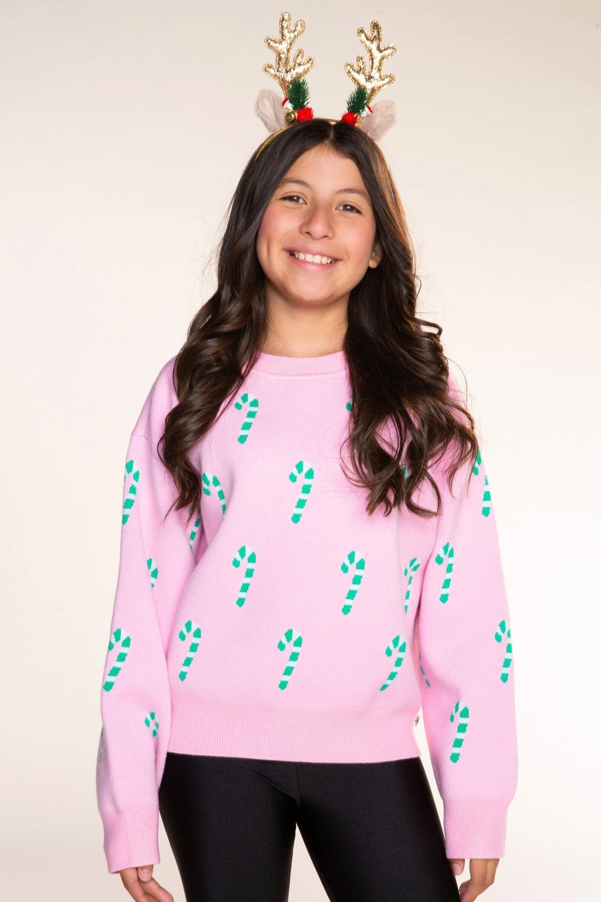 Yummy Soft Crew Neck Sweater - Bubble Gun Pink Blue Menorah - NEW!